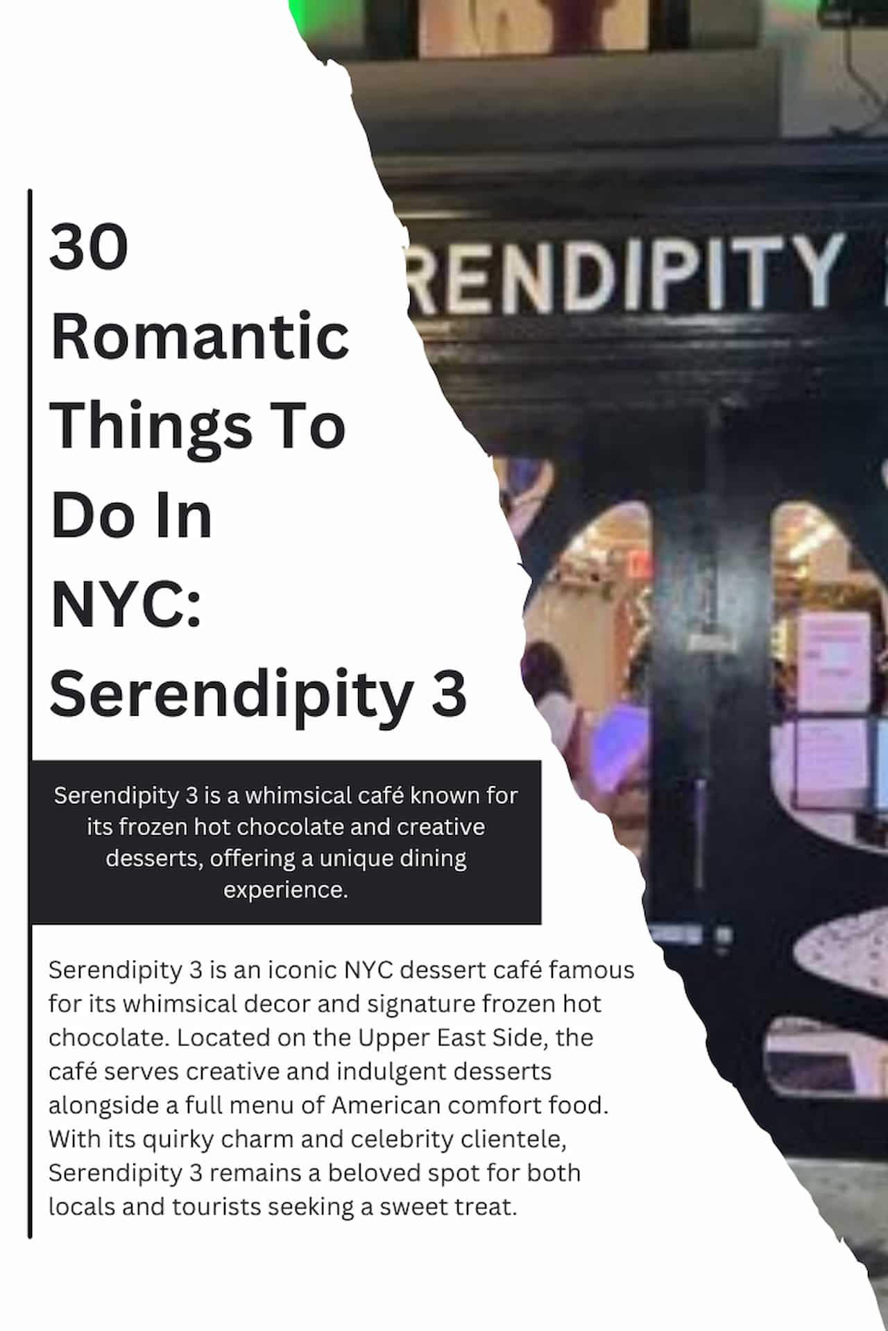 30 Romantic Things To Do In NYC Serendipity 3
