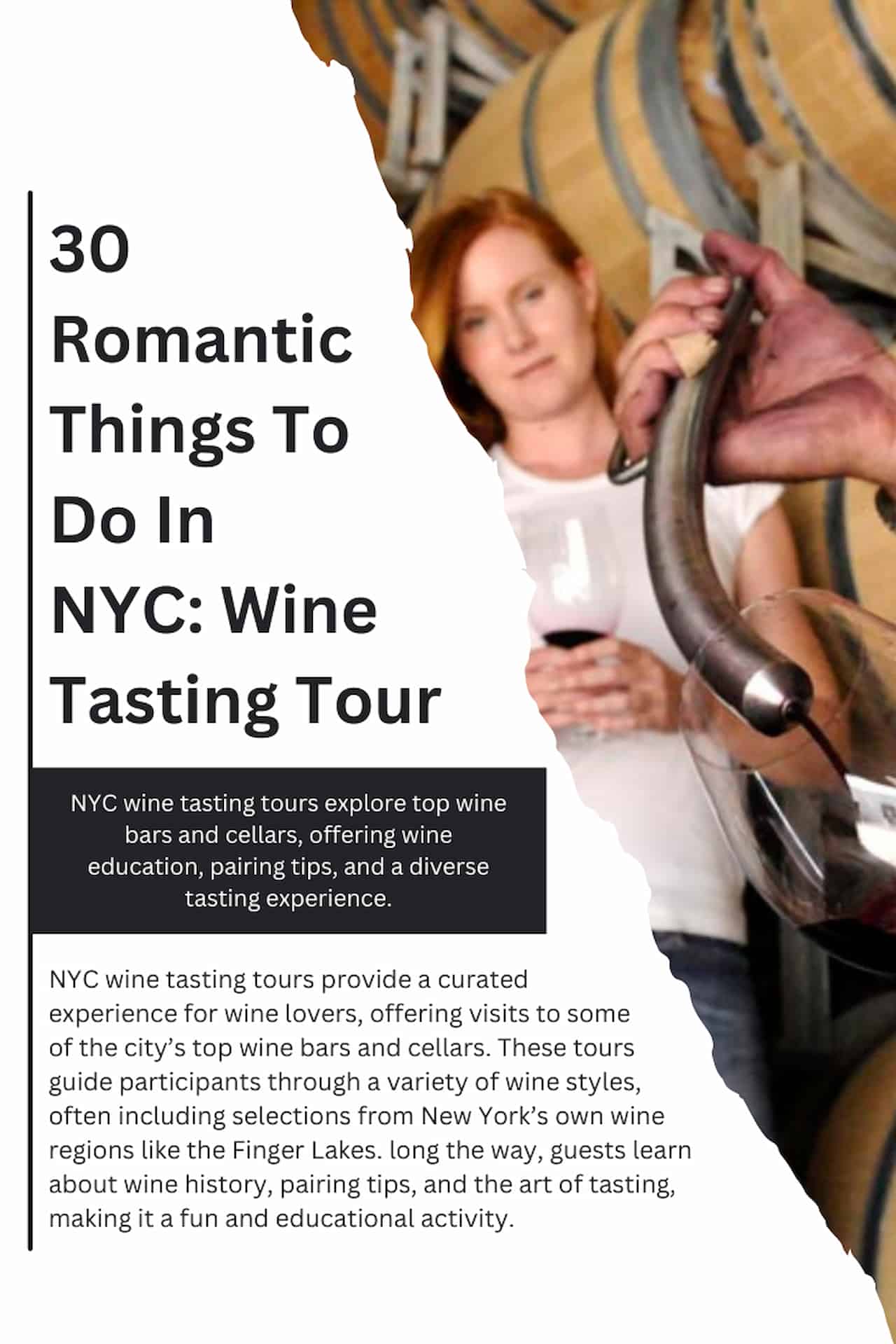 30 Romantic Things To Do In NYC Wine Tasting Tour