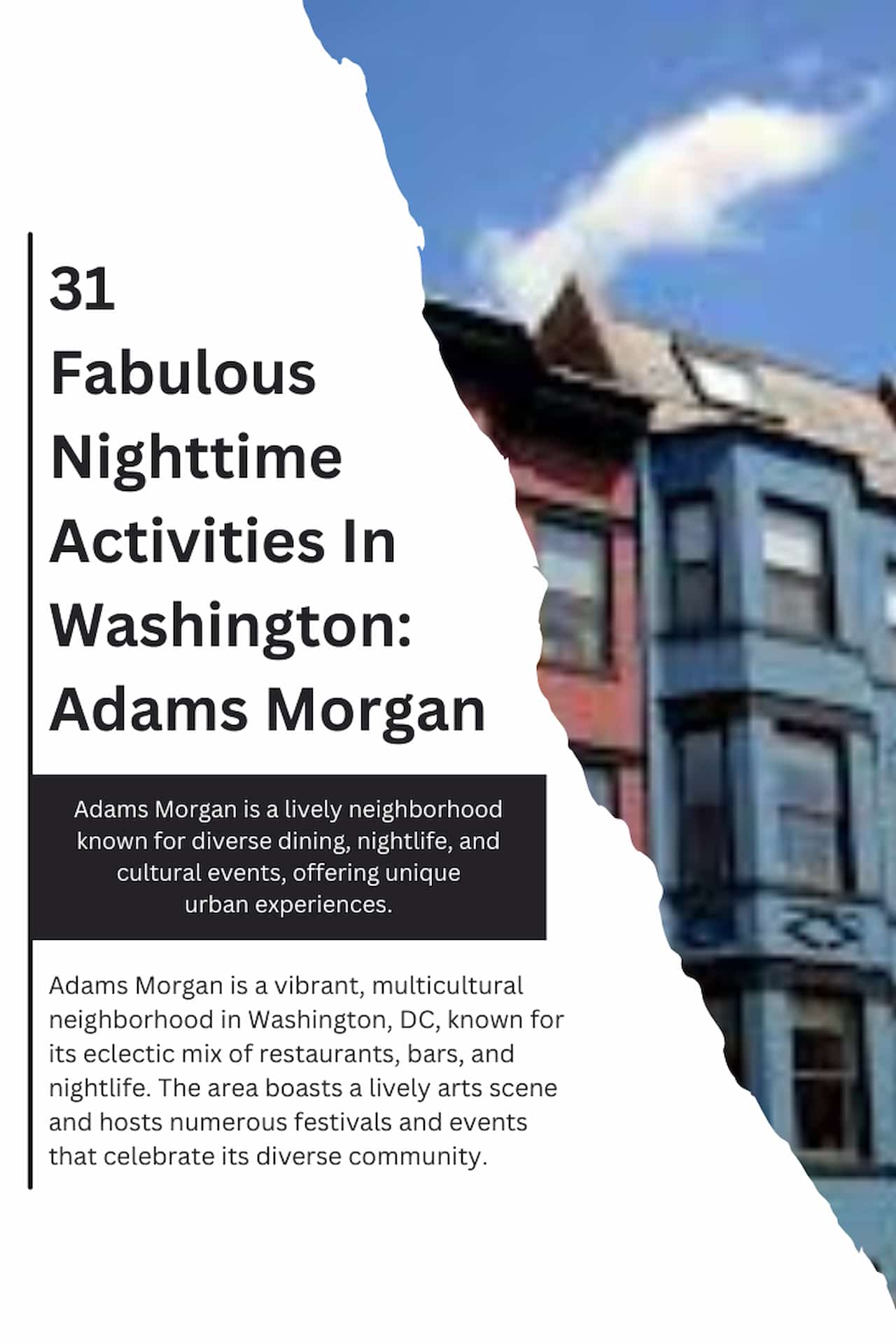 31 Fabulous Nighttime Activities In Washington Adams Morgan