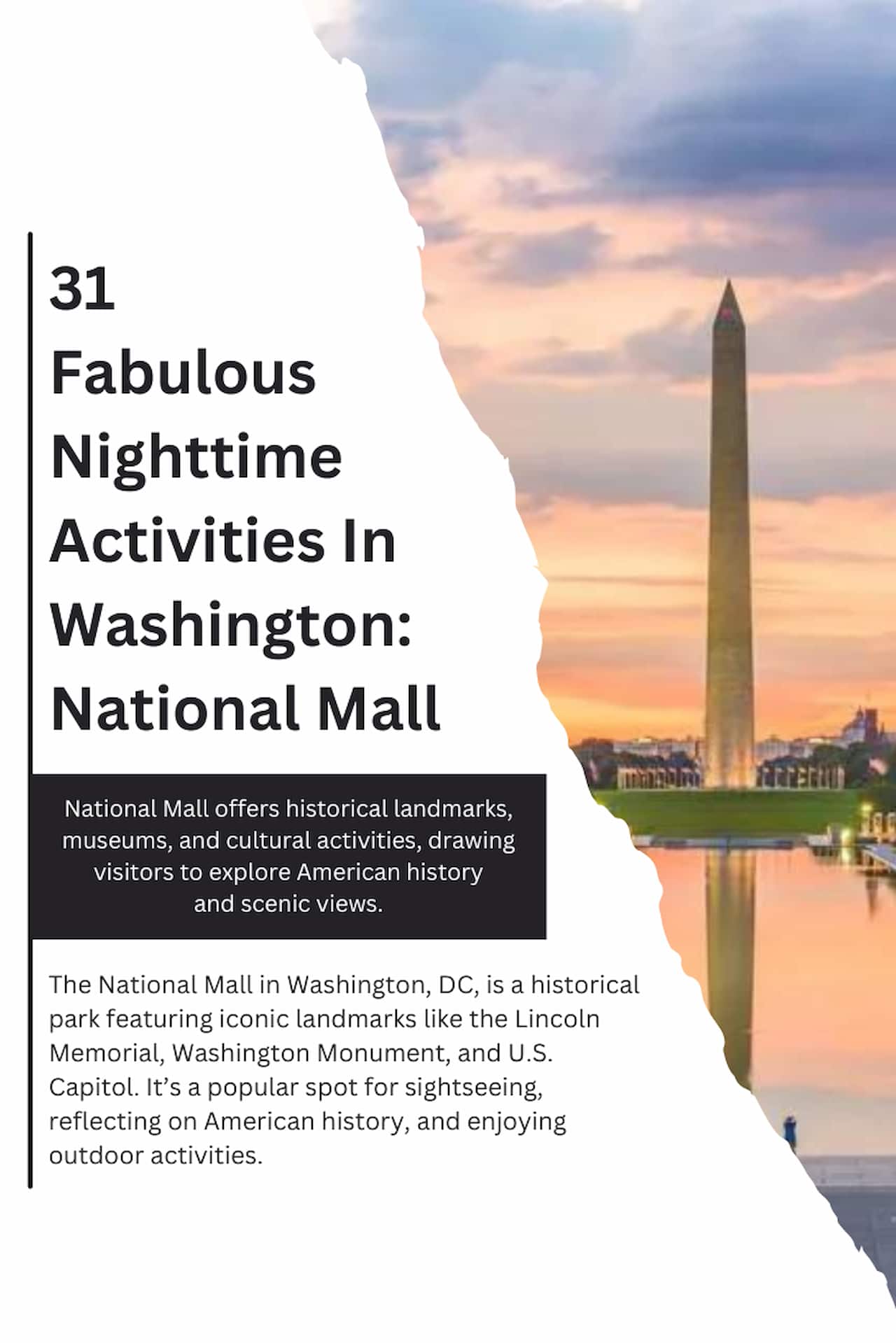 31 Fabulous Nighttime Activities In Washington National Mall