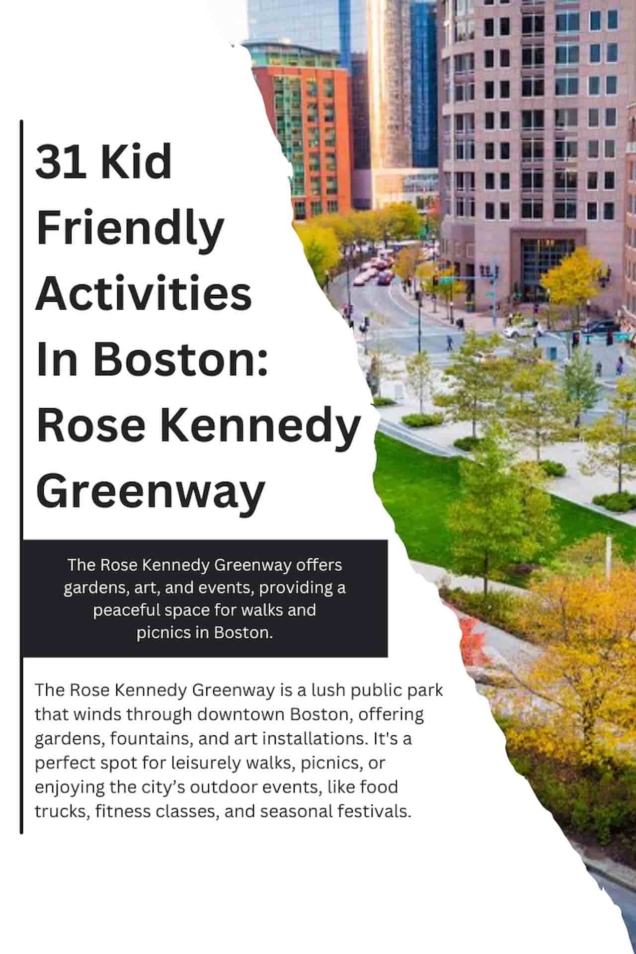 31 Kid Friendly Activities In Boston Rose Kennedy Greenway