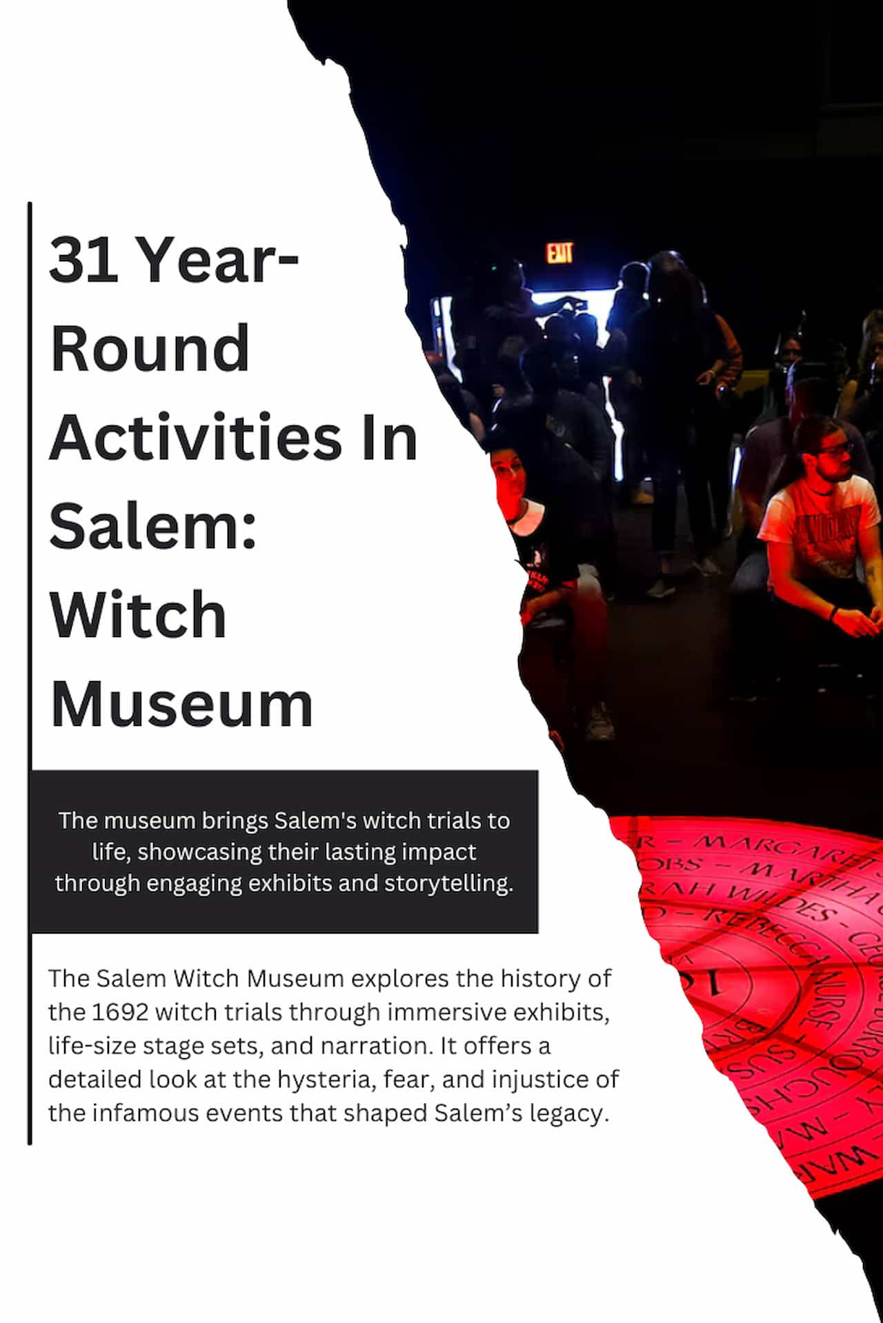 31 Year Round Activities In Salem Witch Museum