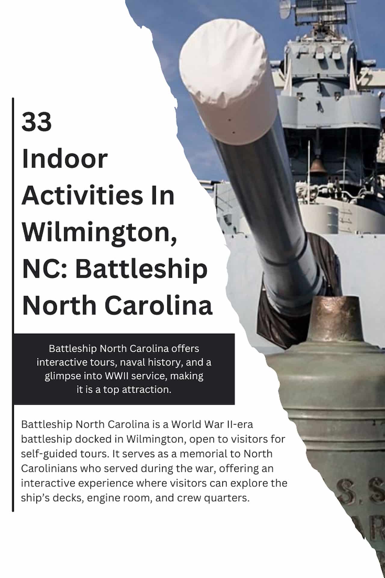 33 Indoor Activities In Wilmington NC Battleship North Carolina