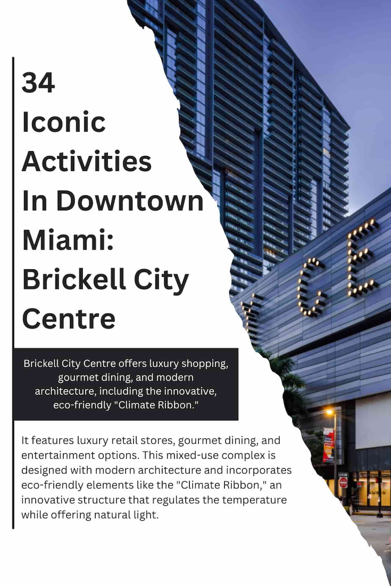 34 Iconic Activities In Downtown Miami Brickell City Centre