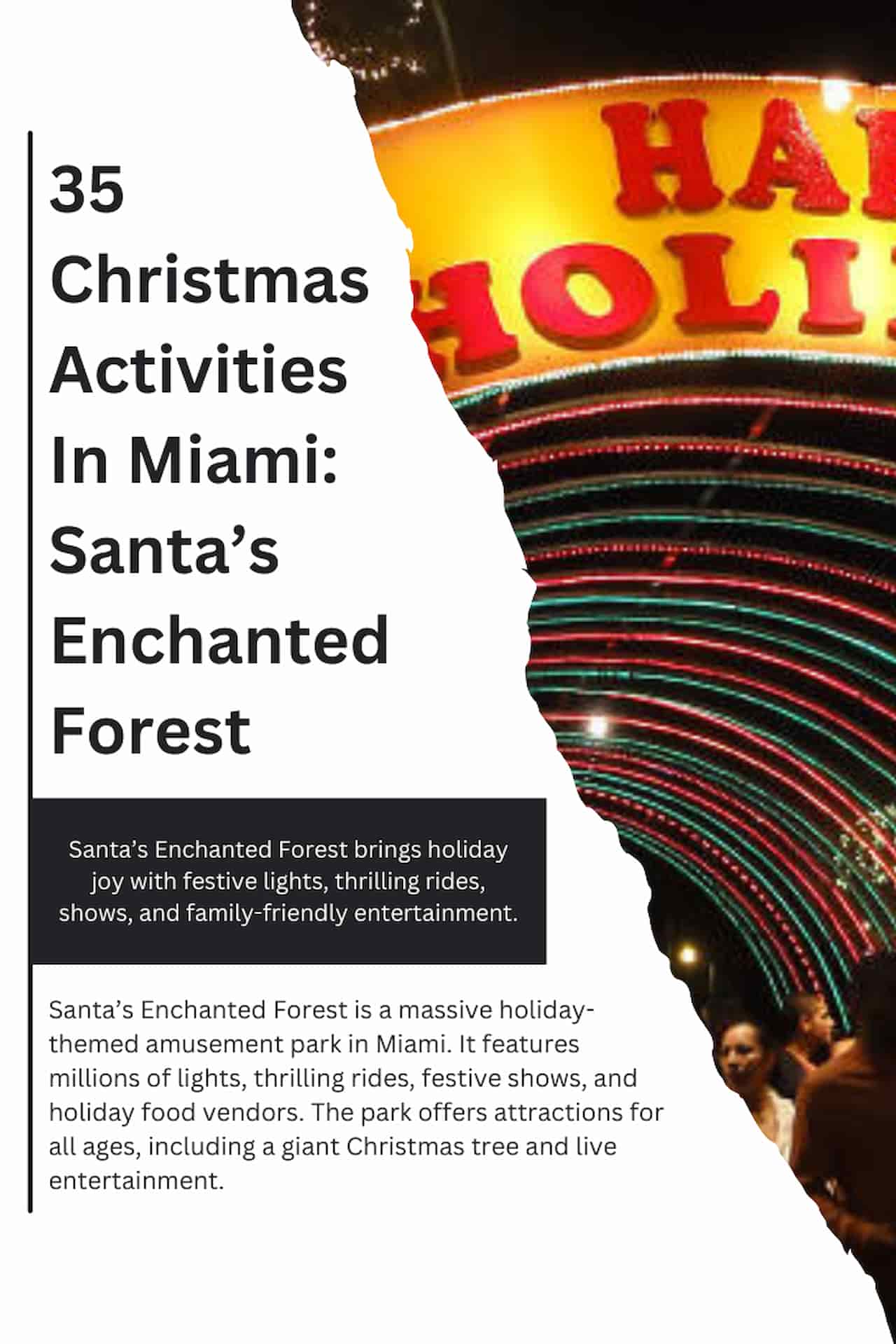 35 Christmas Activities In Miami Santas Enchanted Forest