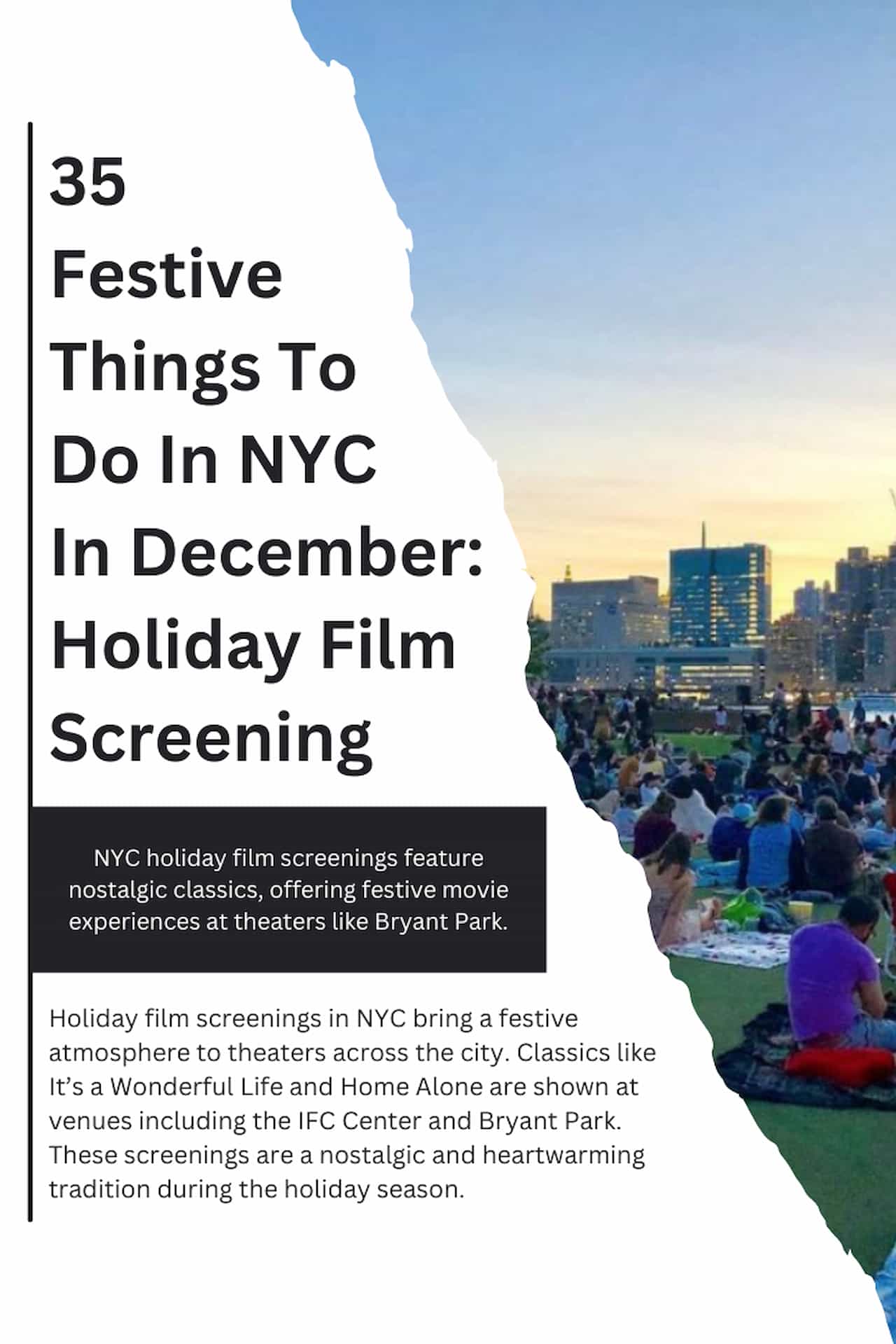35 Festive Things To Do In NYC In December Holiday Film Screening