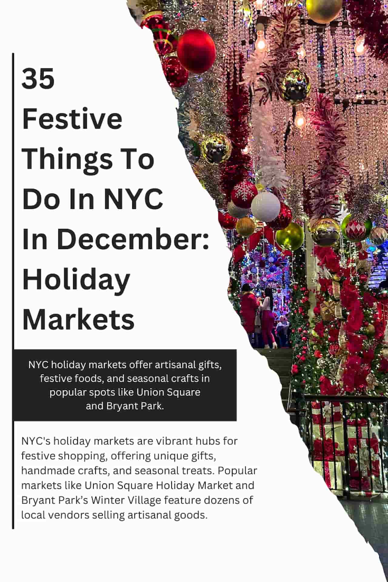 35 Festive Things To Do In NYC In December Holiday Markets