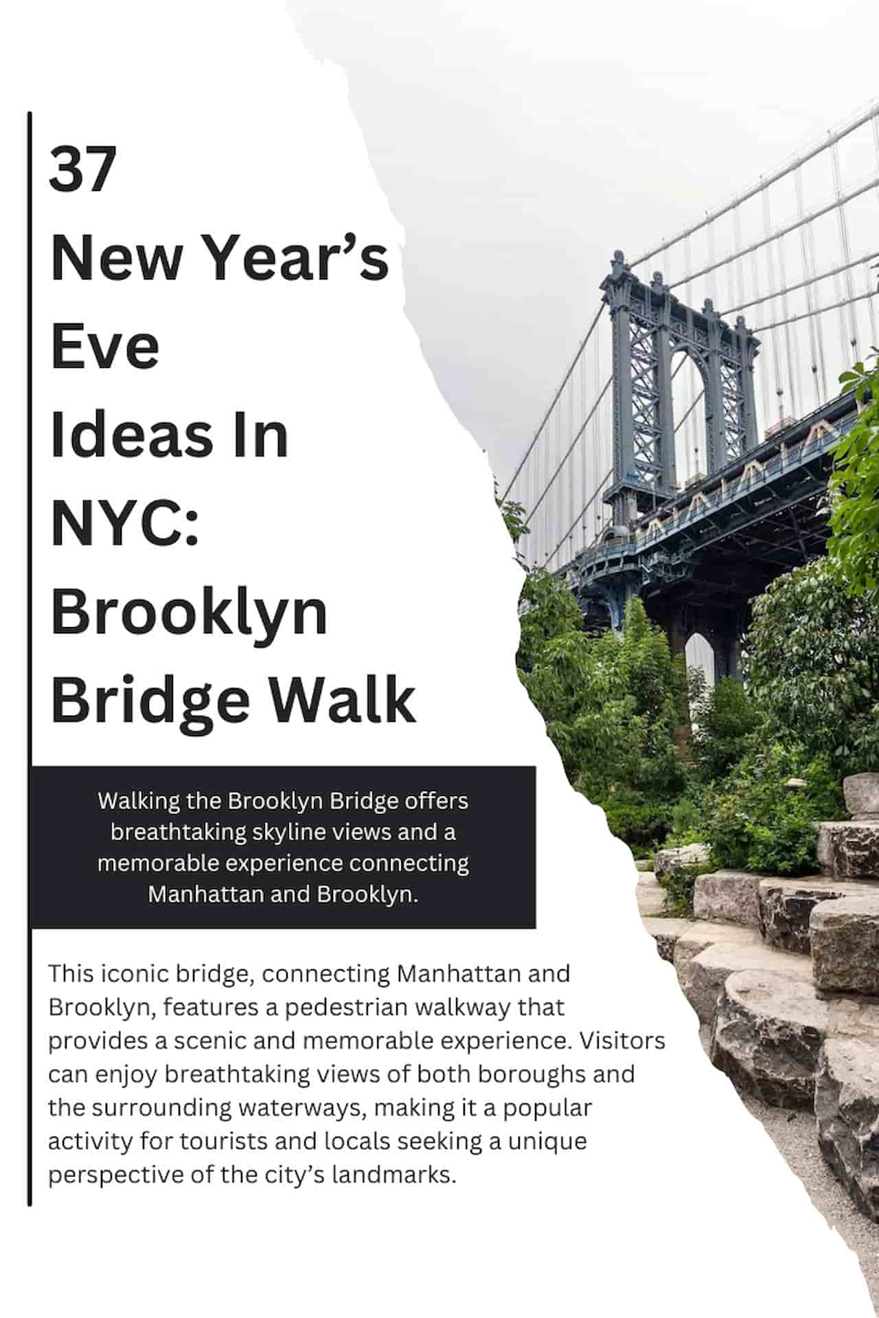 37 New Years Eve Ideas In NYC Brooklyn Bridge Walk