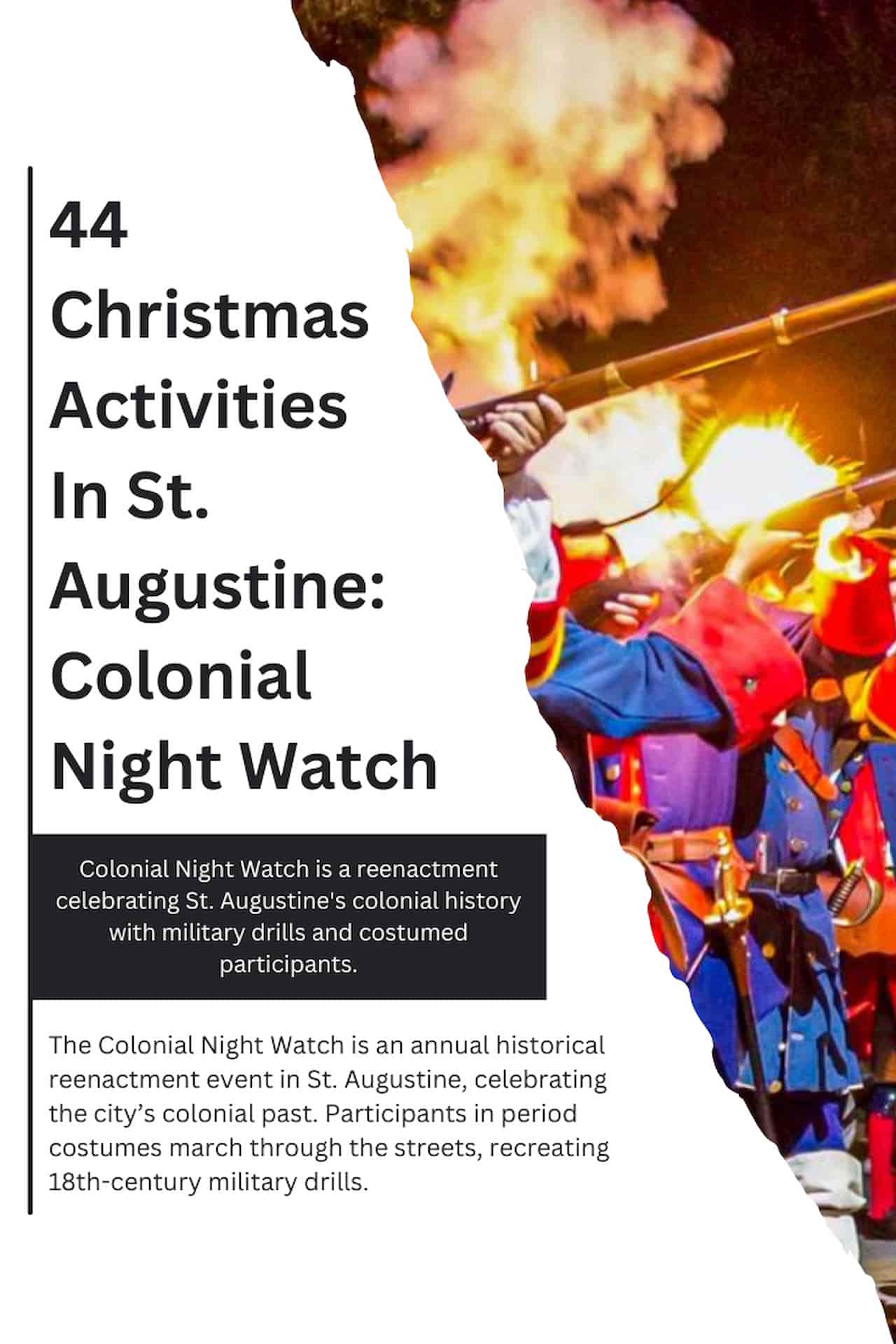 44 Christmas Activities In St. Augustine Colonial Night Watch