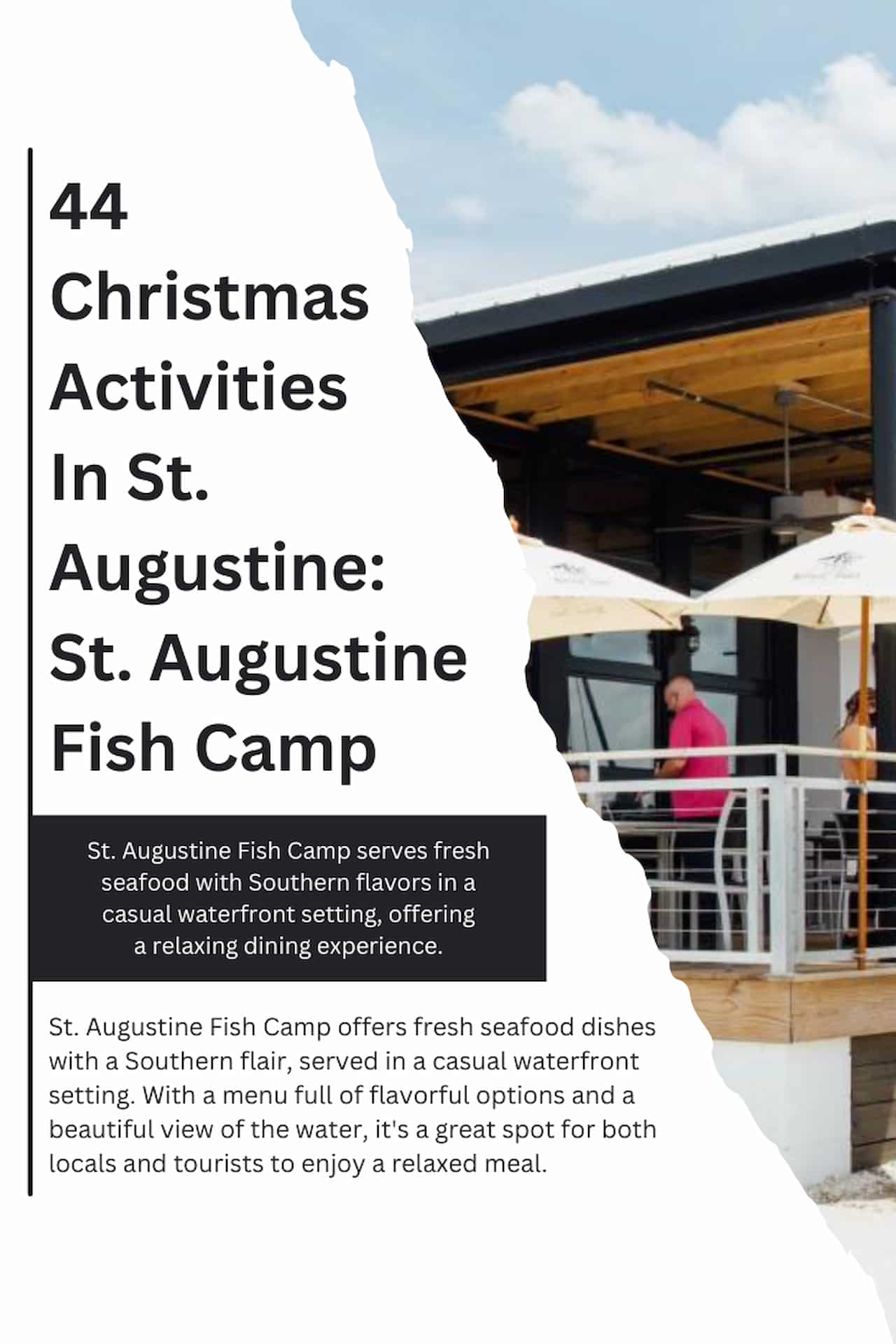 44 Christmas Activities In St. Augustine St. Augustine Fish Camp