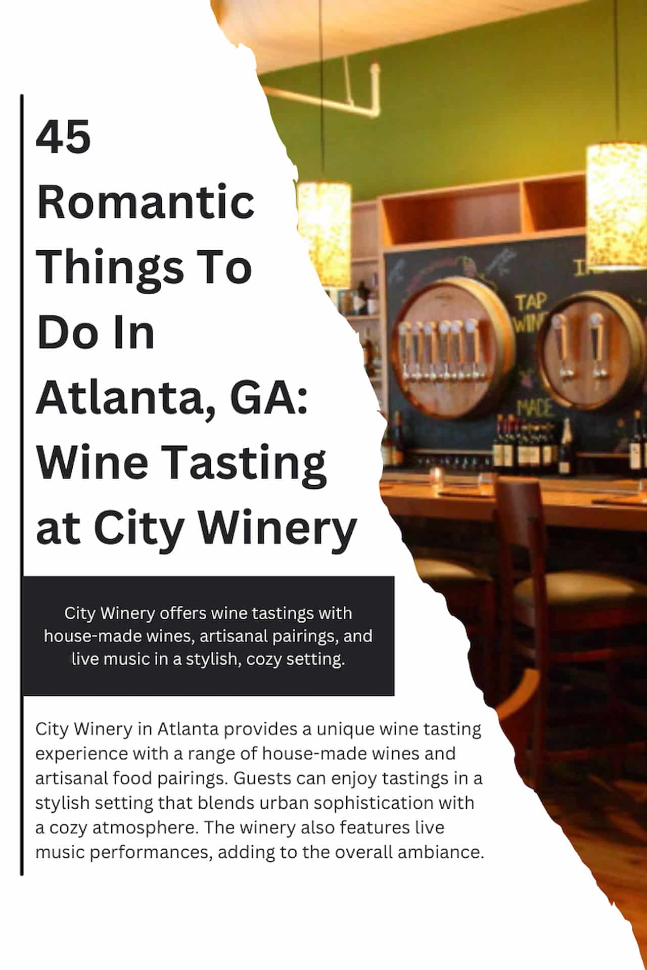 45 Romantic Things To Do In Atlanta GA City Winery
