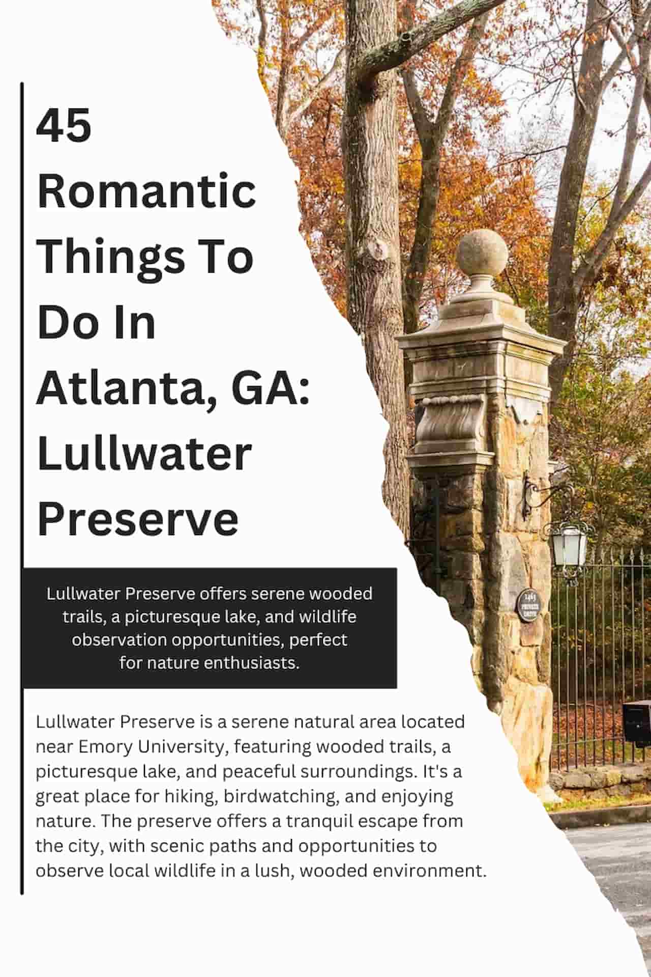 45 Romantic Things To Do In Atlanta GA Lullwater Preserve