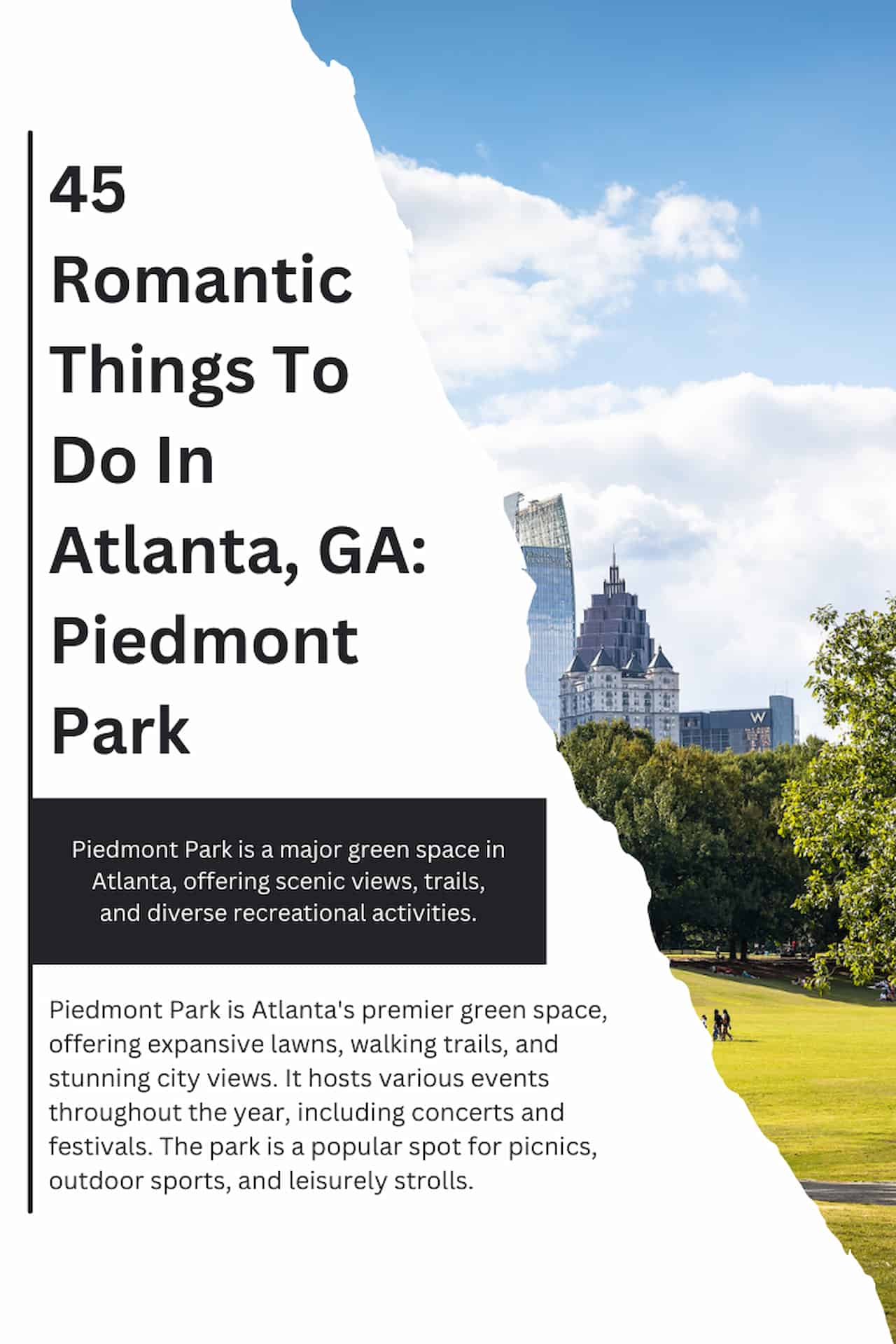 45 Romantic Things To Do In Atlanta GA Piedmont Park