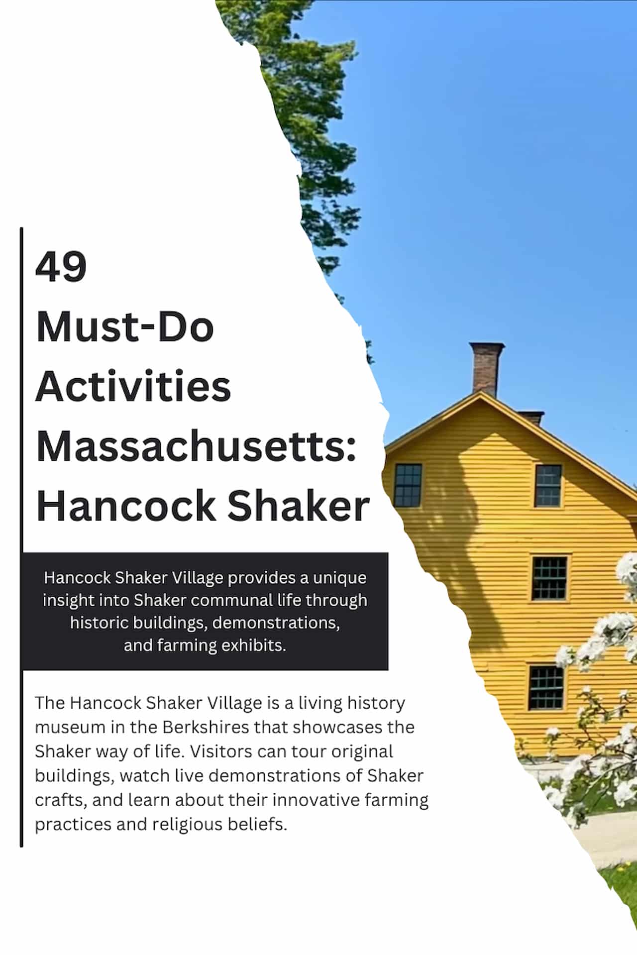 49 Must Do Activities Massachusetts Hancock Shaker