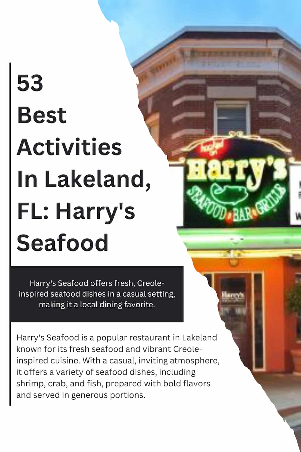 53 Best Activities In Lakeland FL Harrys Seafood
