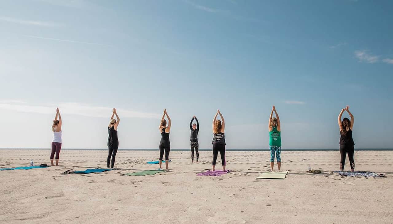 Beachfront Yoga Class