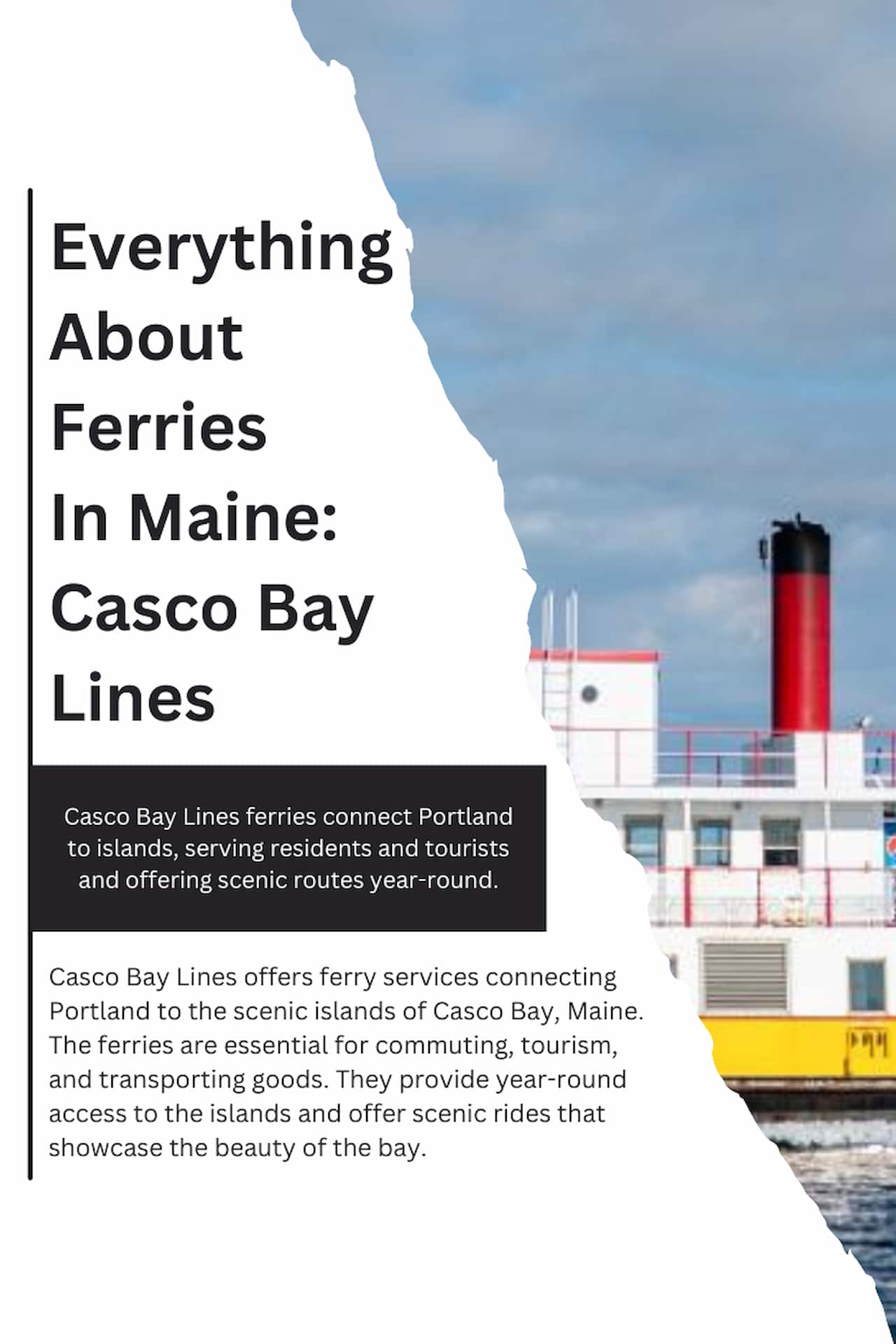 Everything About Ferries In Maine Casco Bay Lines