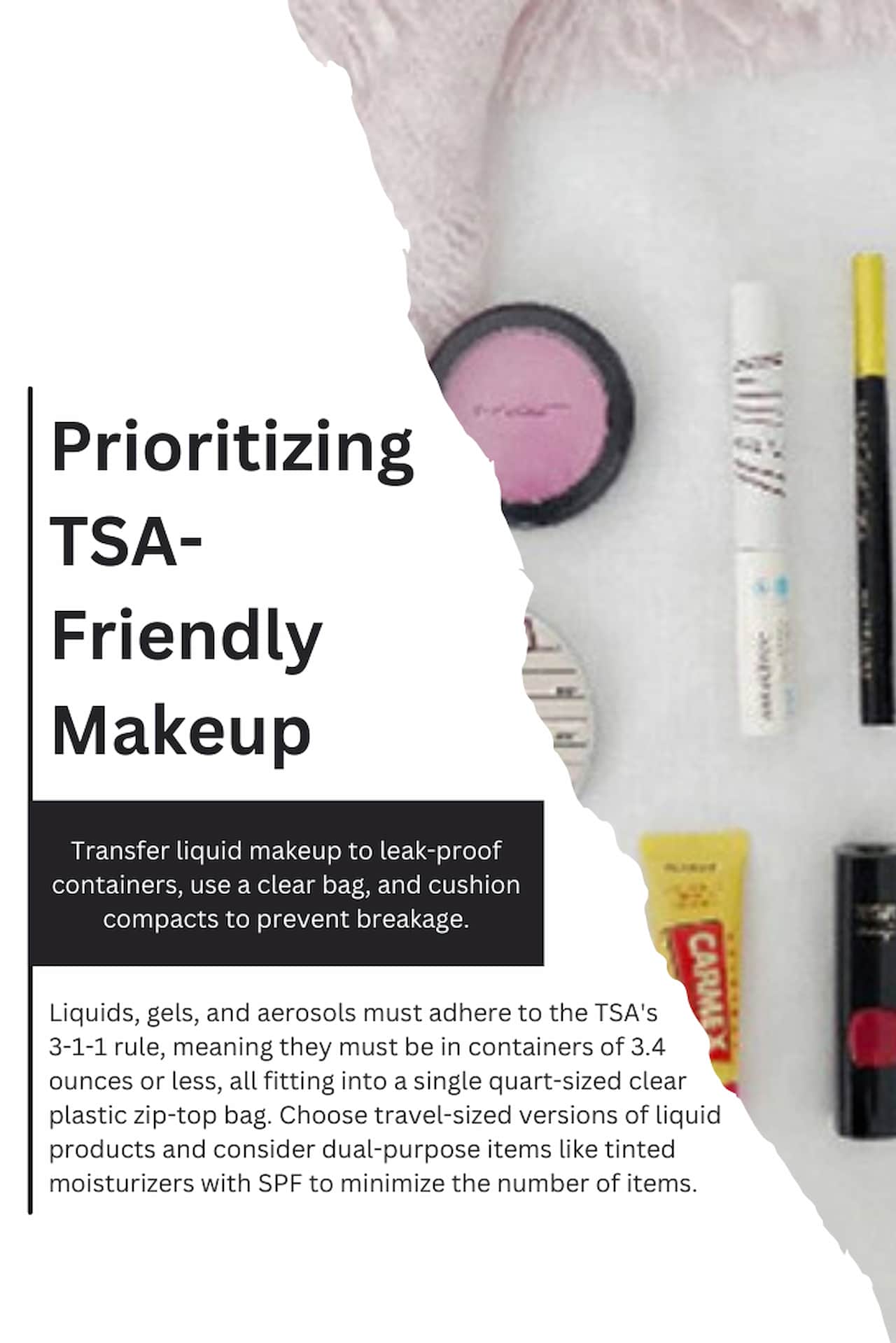 Prioritizing TSA Friendly Makeup