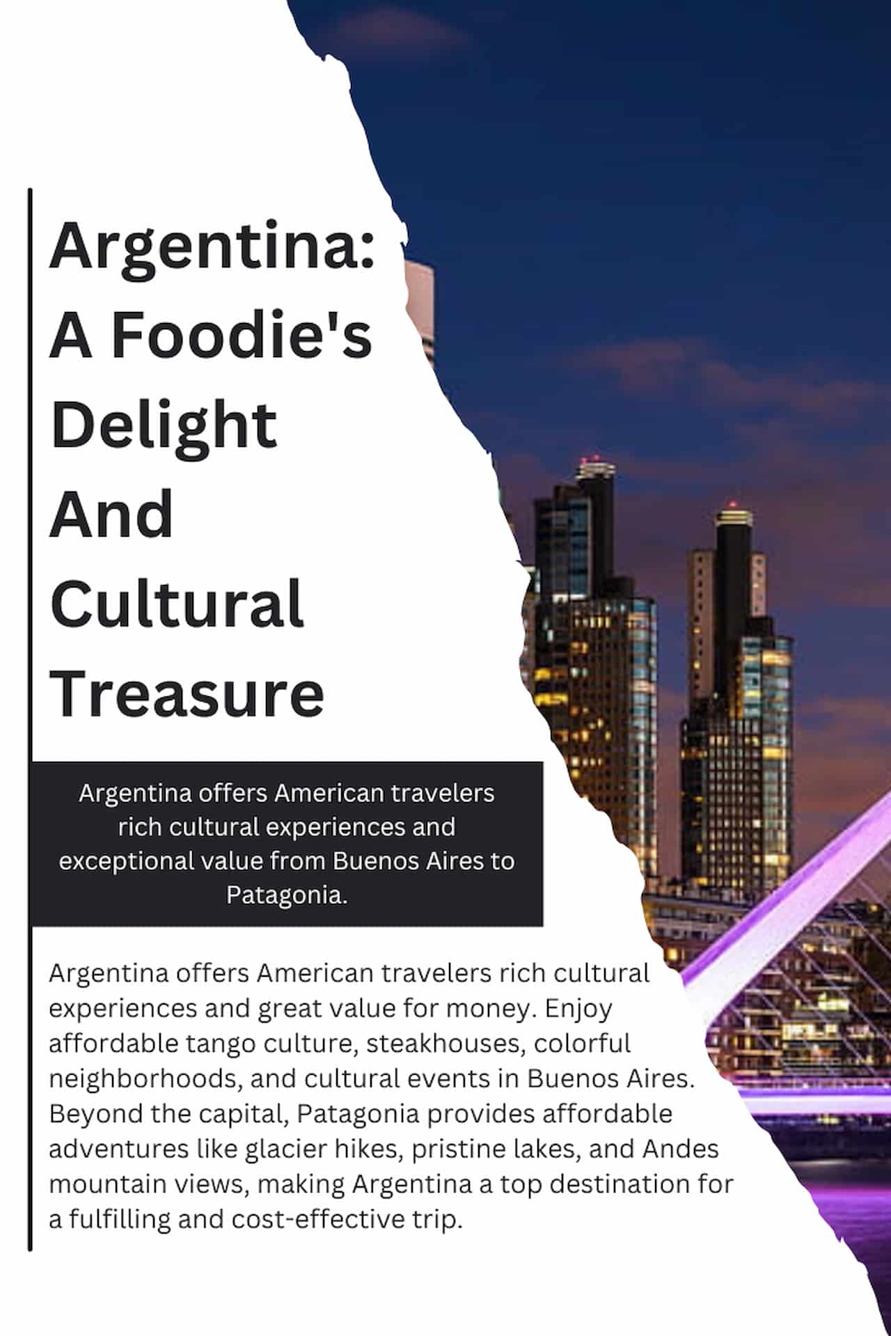 Argentina A Foodies Delight And Cultural Treasure