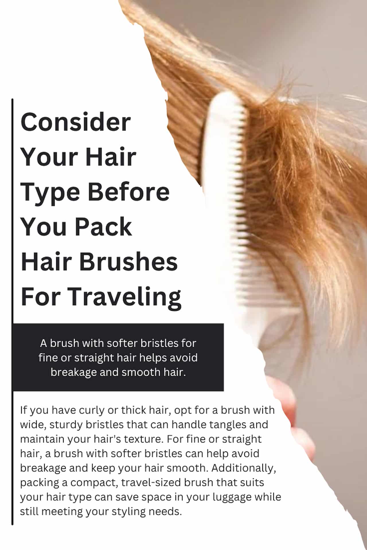 Consider Your Hair Type Before You Pack Hair Brushes For Traveling