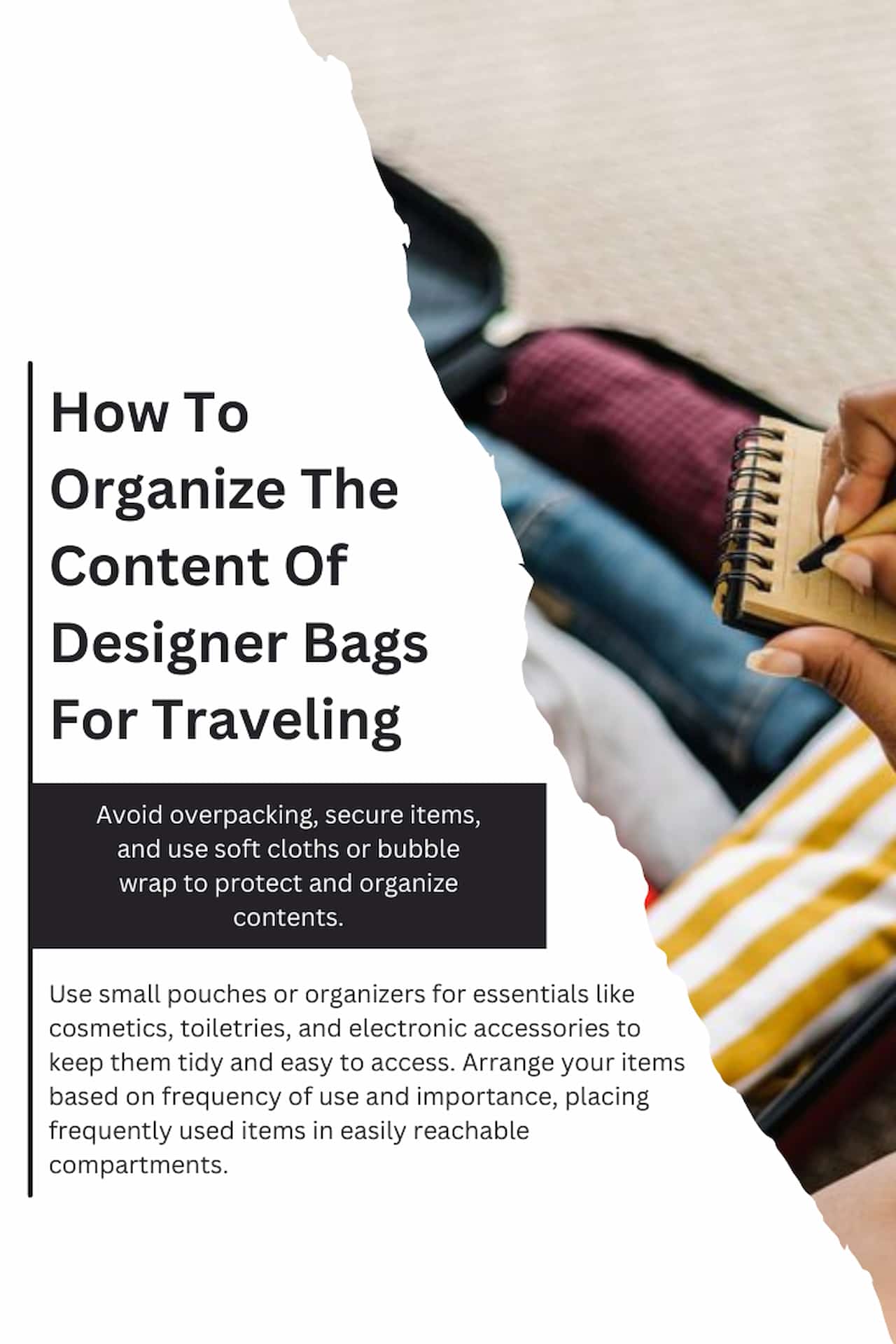 How To Organize The Content Of Designer Bags For Traveling