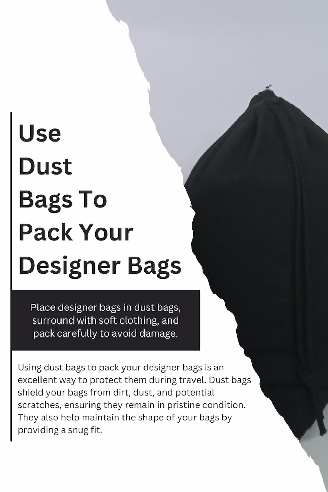 Use Dust Bags To Pack Your Designer Bags