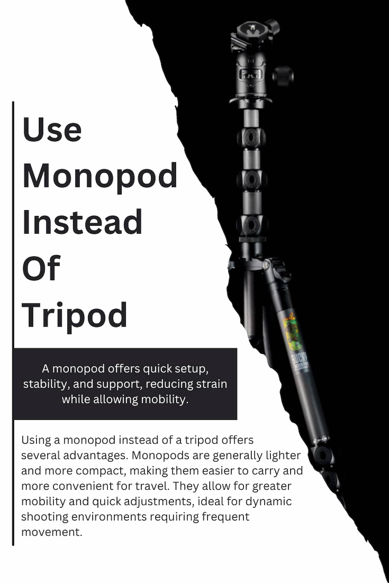Use Monopod Instead Of Tripod