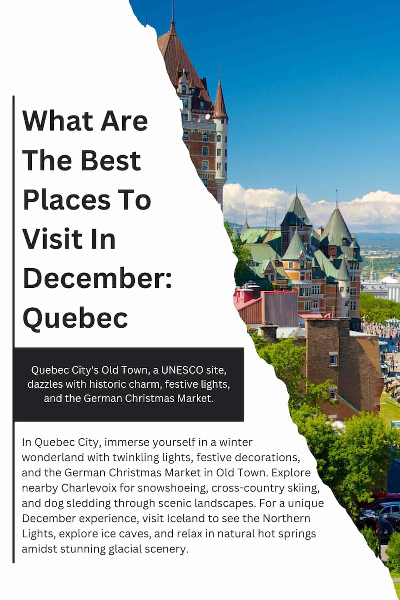 What Are The Best Places To Visit In December Quebec