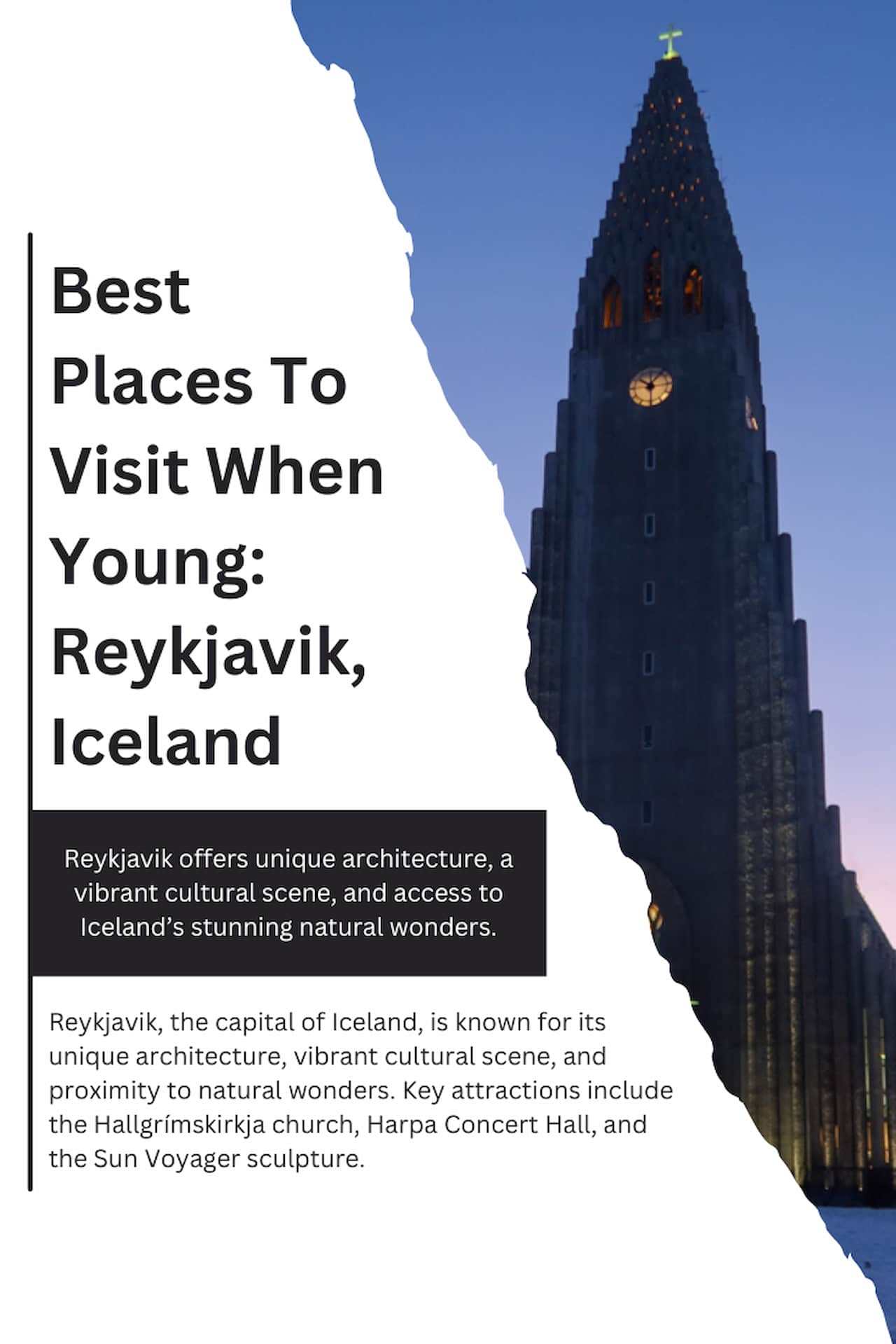 Best Places To Visit When Young Reykjavik Iceland