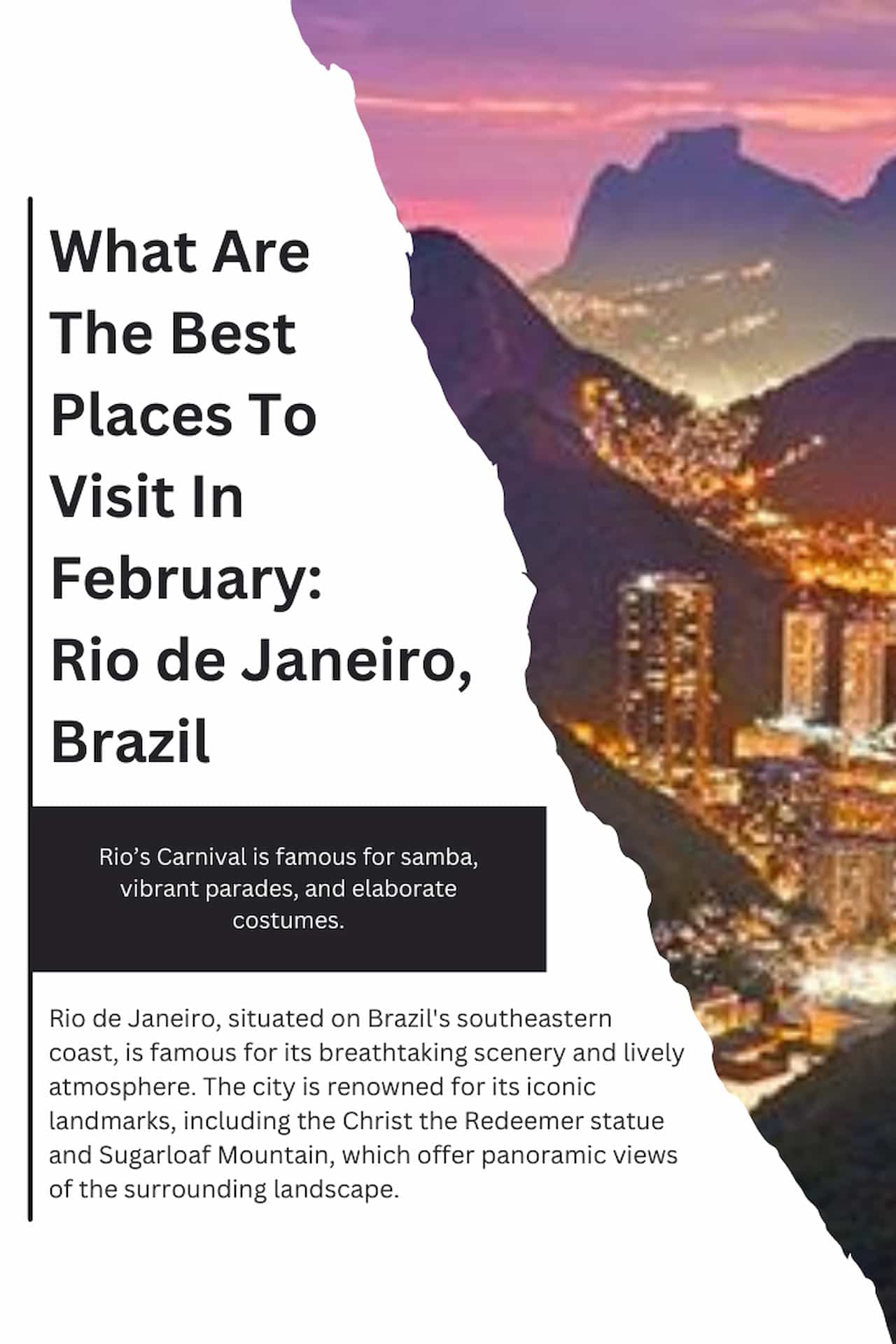 What Are The Best Places To Visit In February Rio de Janeiro Brazil