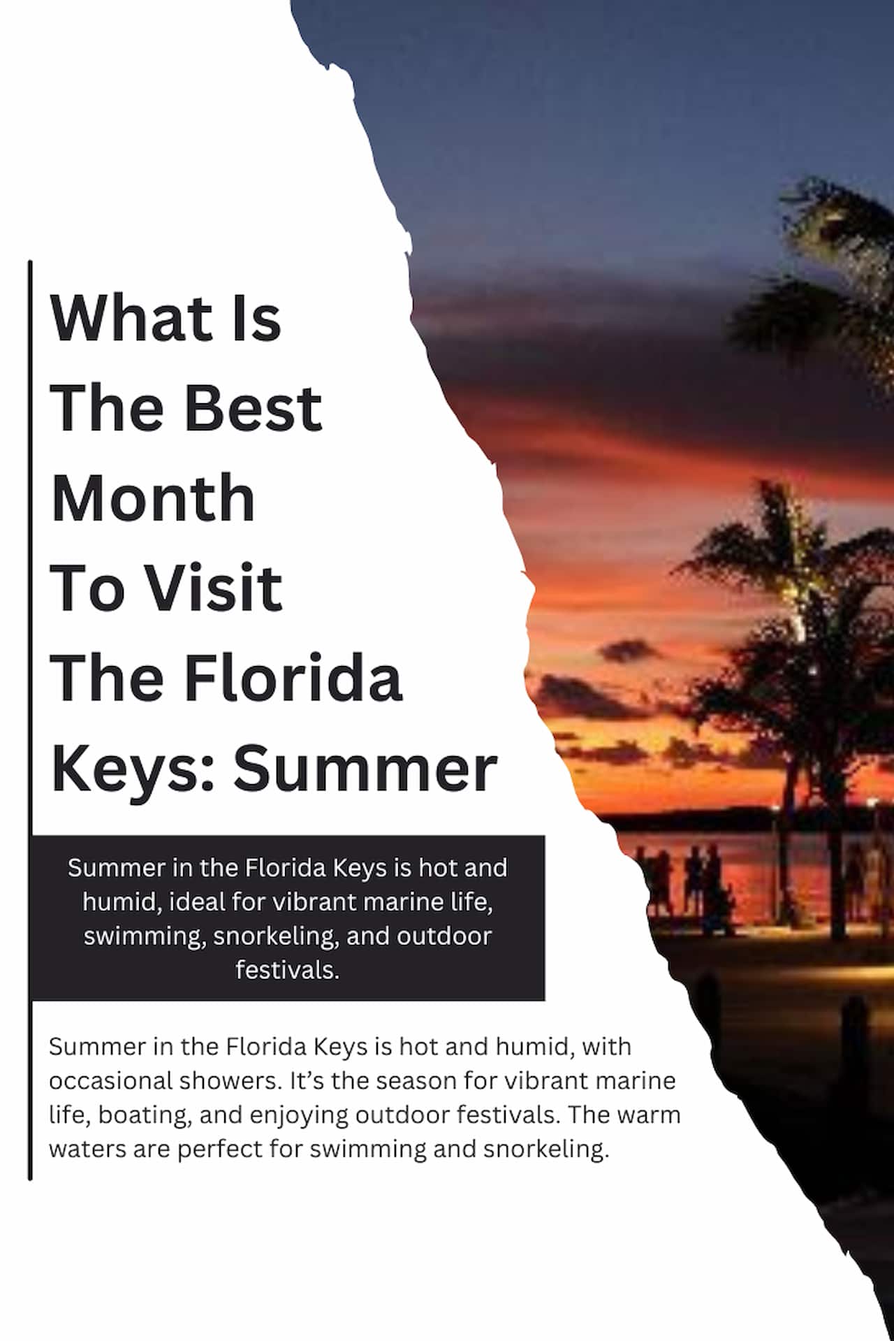 What Is The Best Month To Visit The Florida Keys Summer
