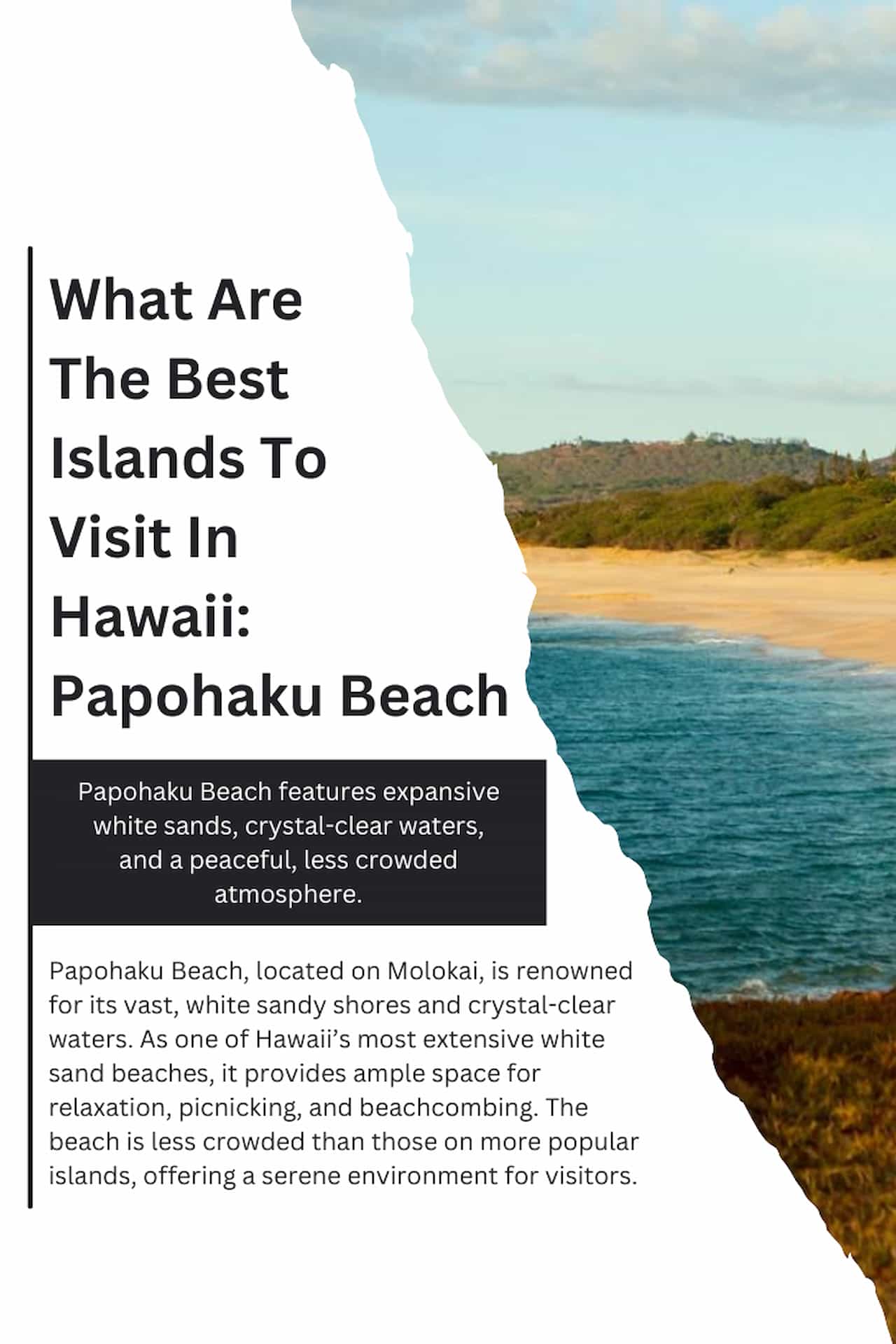 What Are The Best Islands To Visit In Hawaii Papohaku Beach