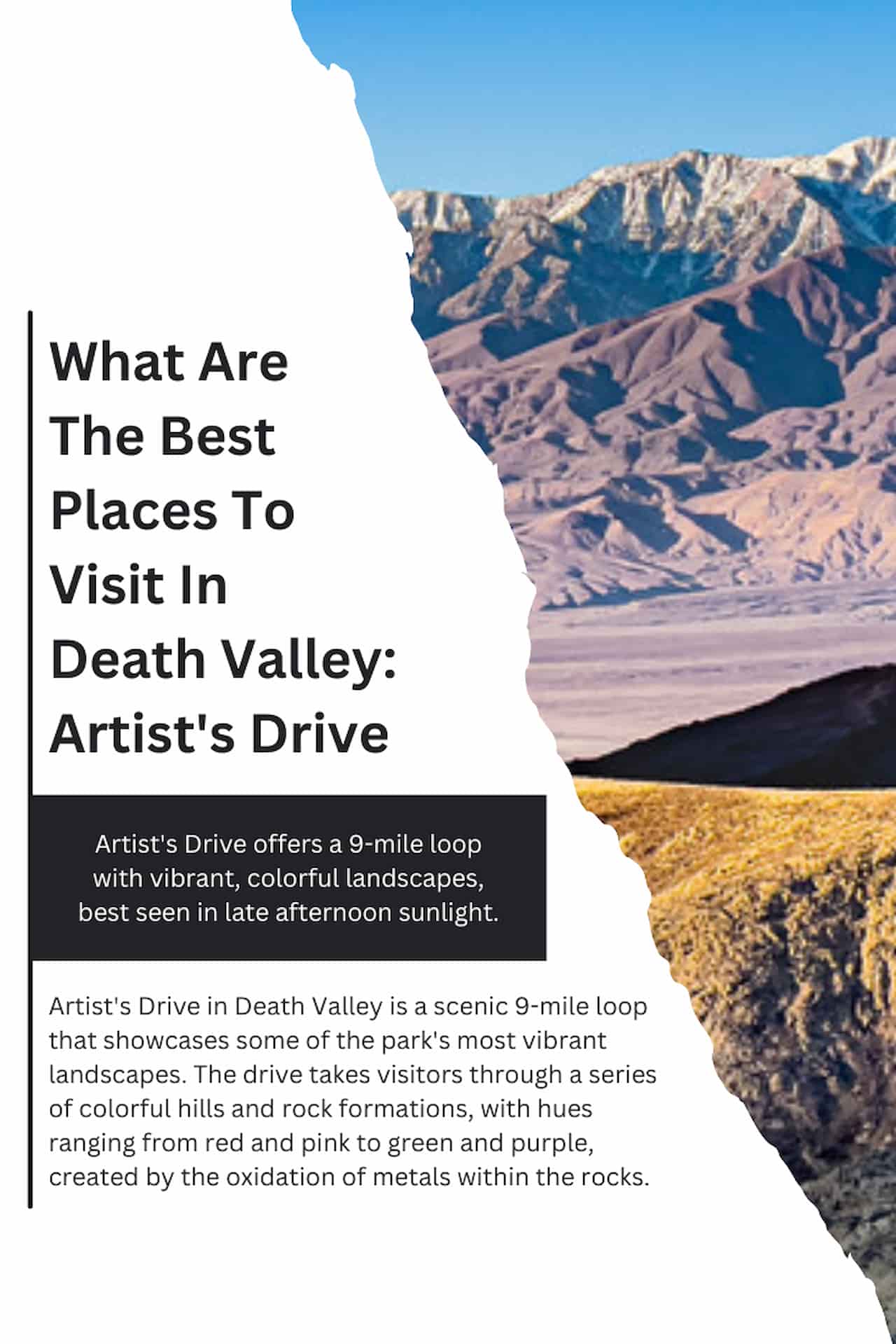 What Are The Best Places To Visit In Death Valley Artists Drive