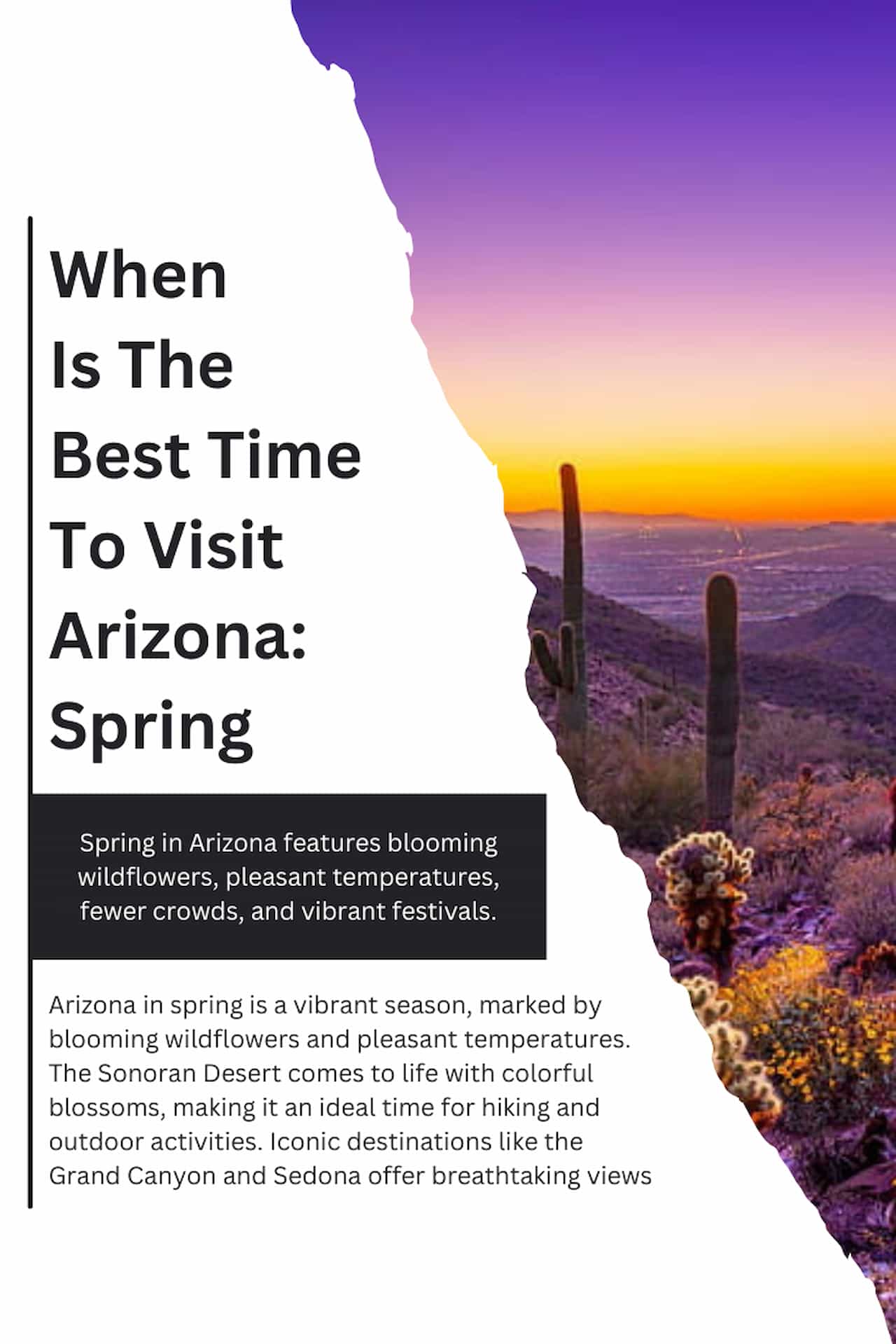When Is The Best Time To Visit Arizona Spring