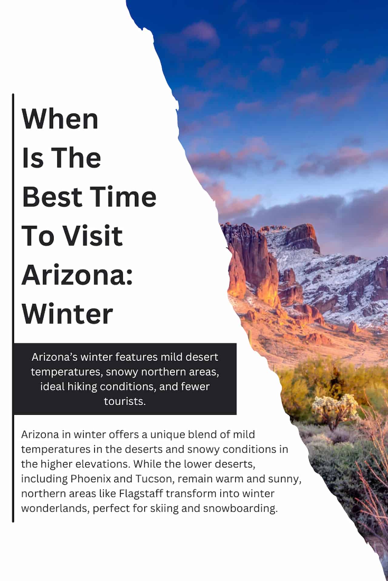 When Is The Best Time To Visit Arizona Winter