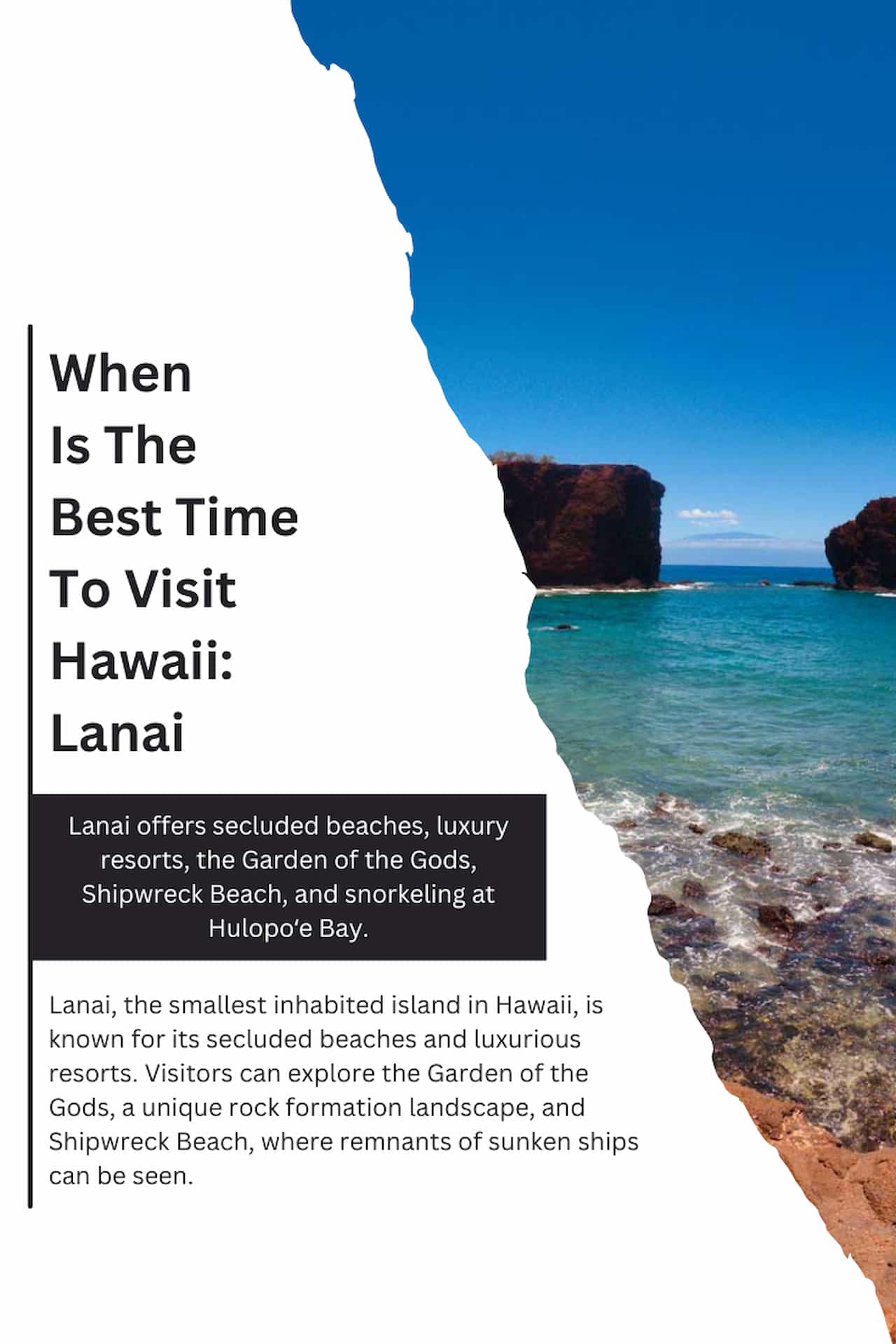 When Is The Best Time To Visit Hawaii Lanai
