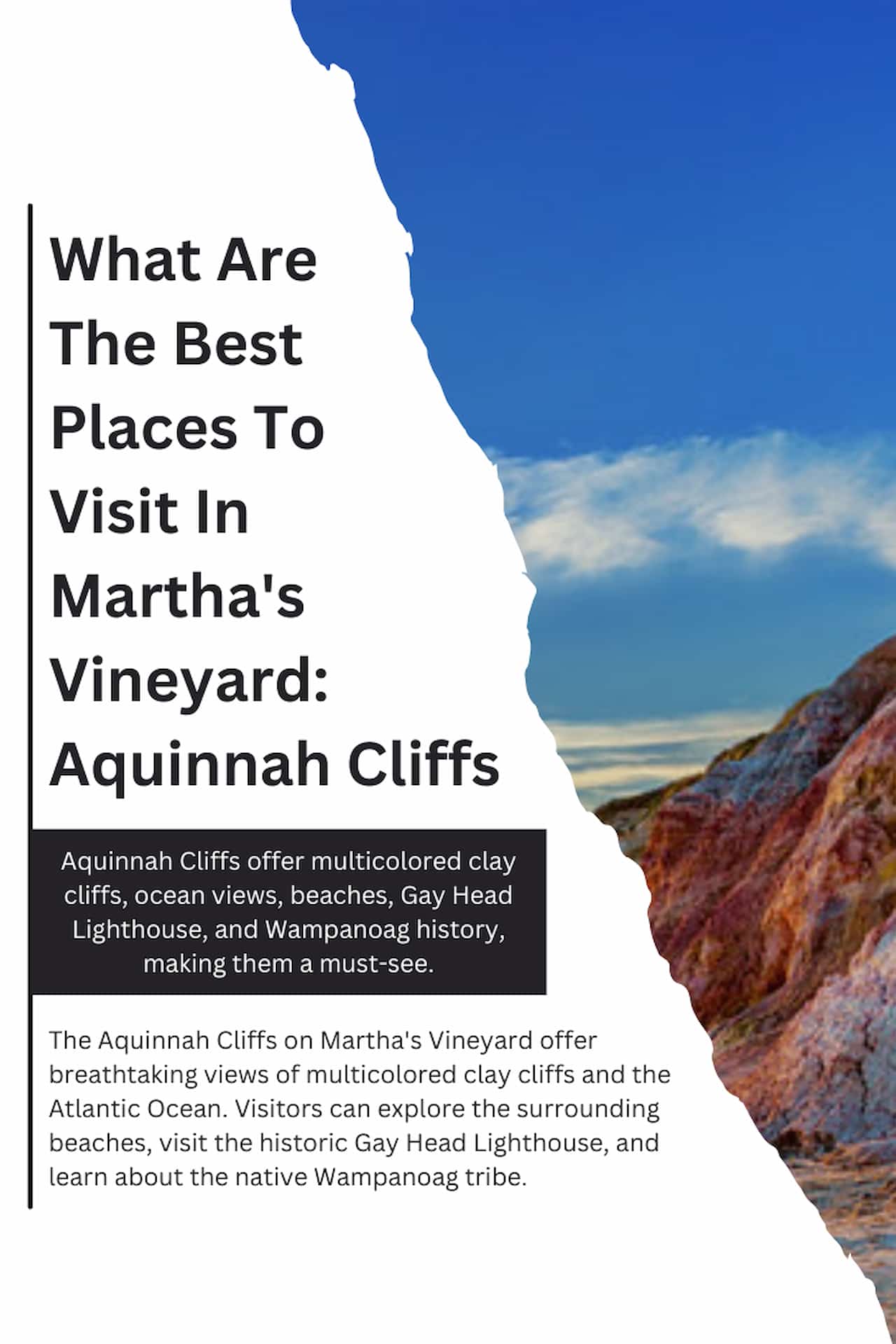 What Are The Best Places To Visit In Marthas Vineyard Aquinnah Cliffs
