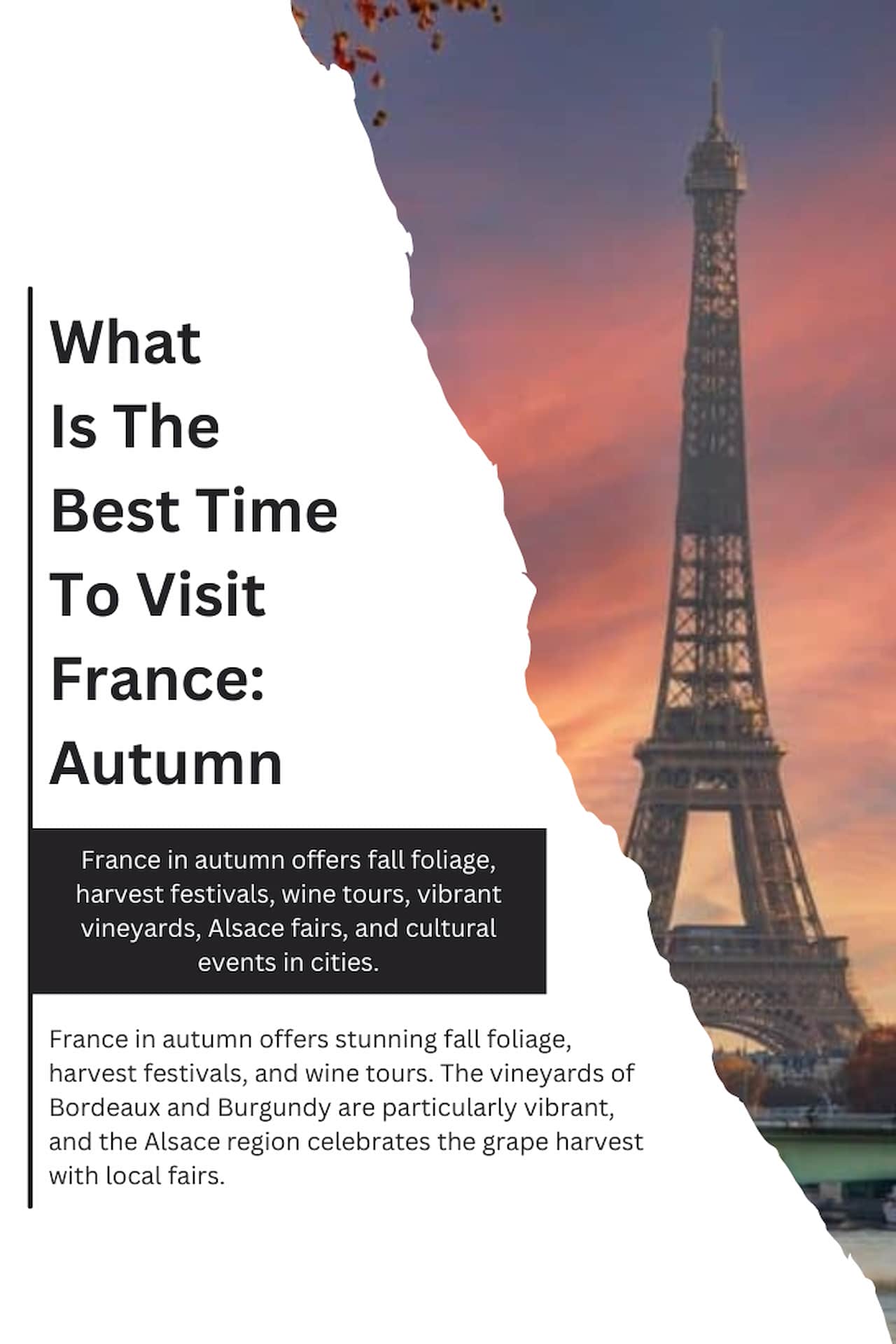 What Is The Best Time To Visit France Autumn