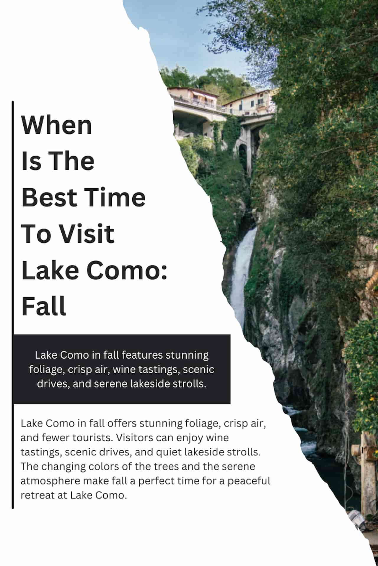 When Is The Best Time To Visit Lake Como Fall