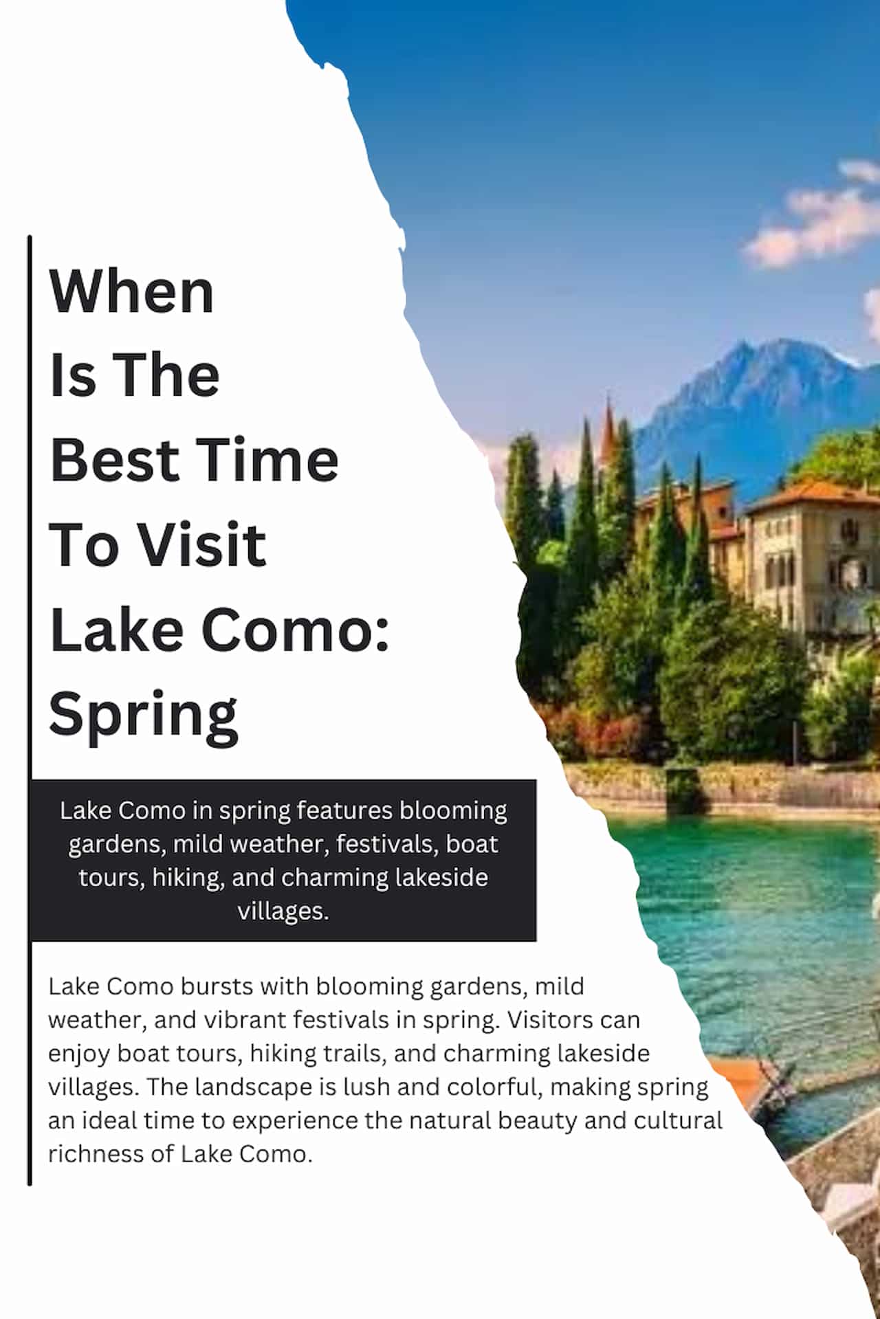 When Is The Best Time To Visit Lake Como Spring