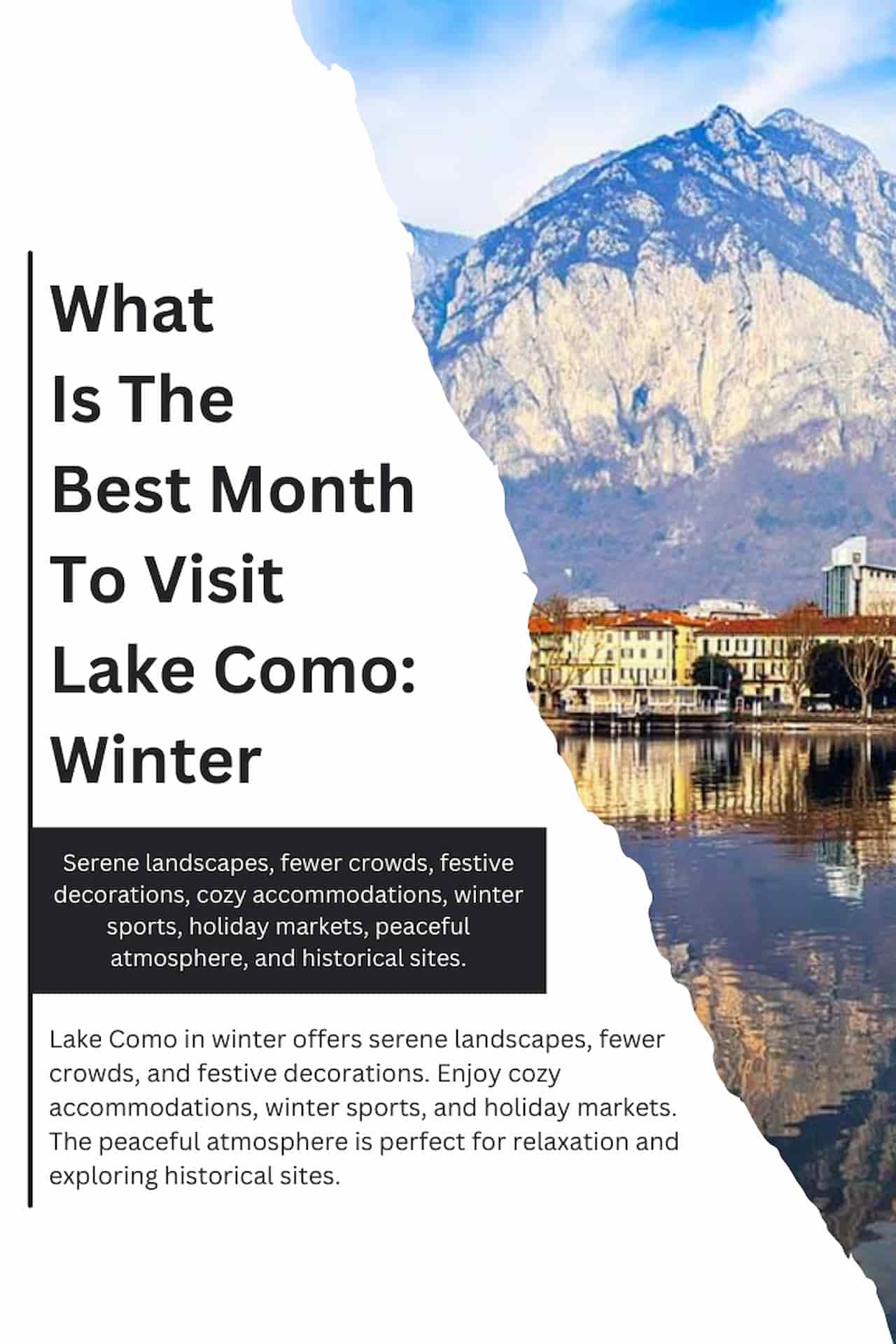 What Is The Best Month To Visit Lake Como In Winter