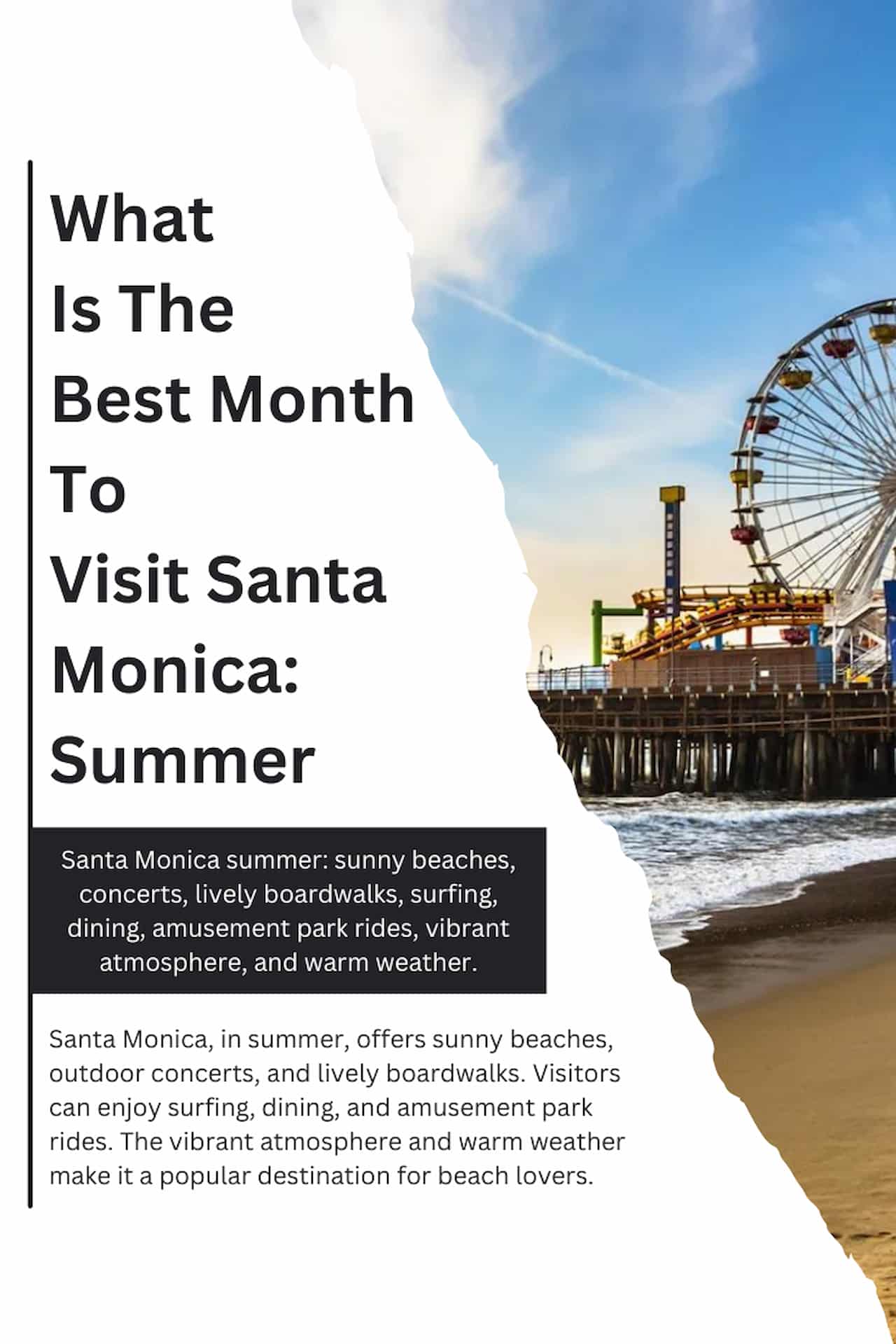 What Is The Best Month To Visit Santa Monica Summer