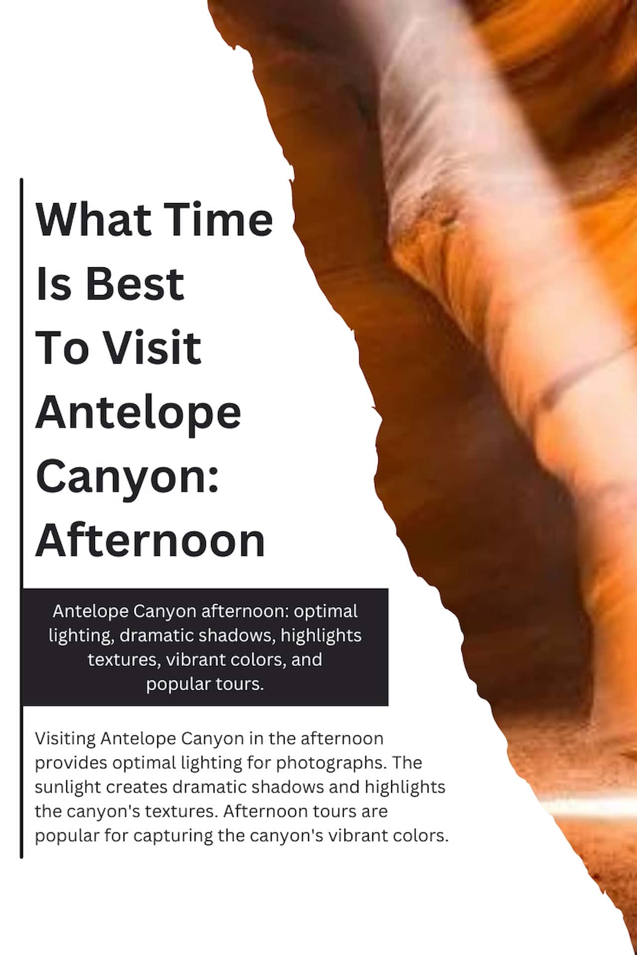 What Time Is Best To Visit Antelope Canyon Afternoon