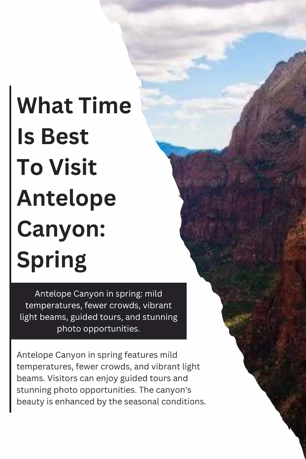 What Time Is Best To Visit Antelope Canyon Spring