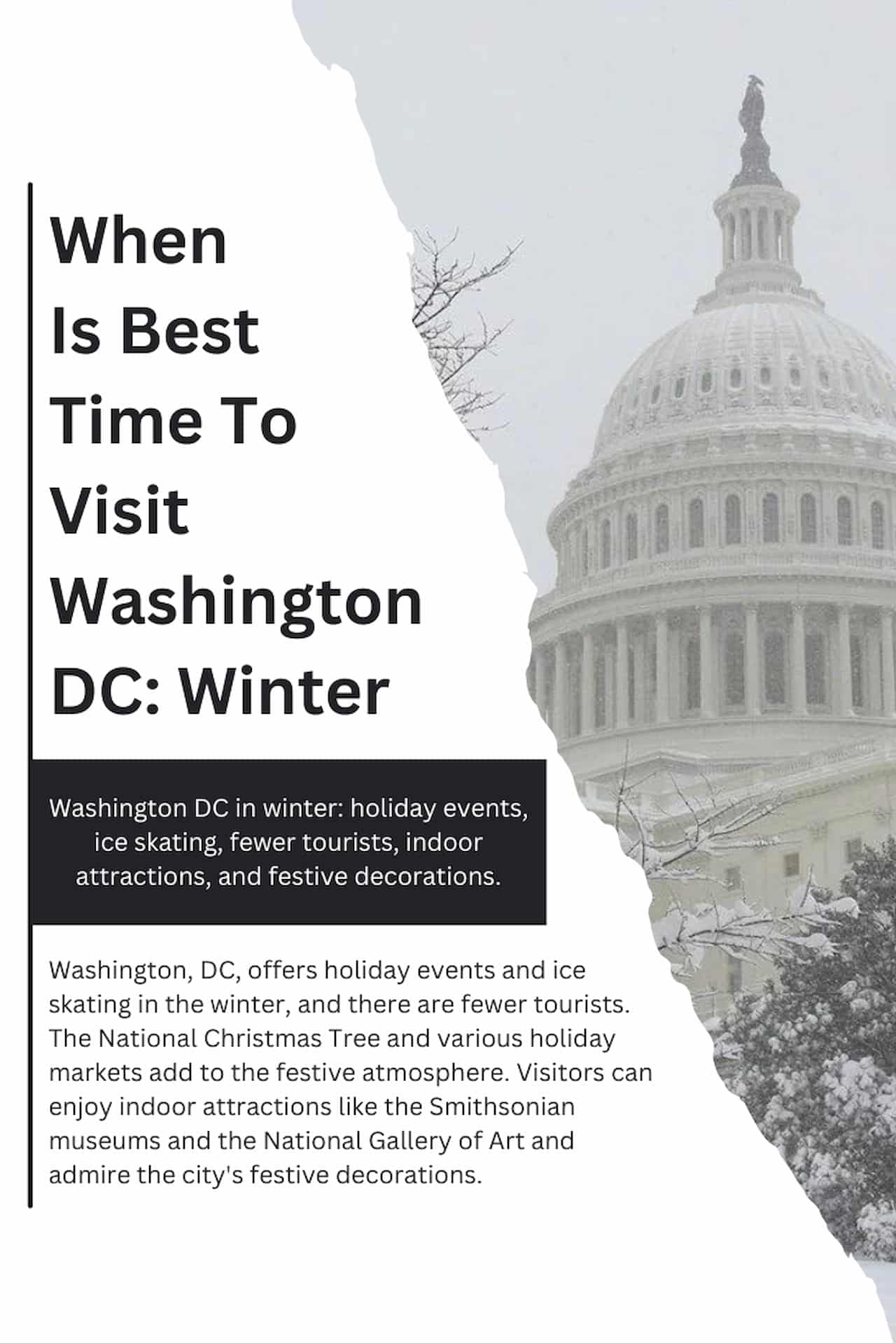 When Is Best Time To Visit Washington DC Winter
