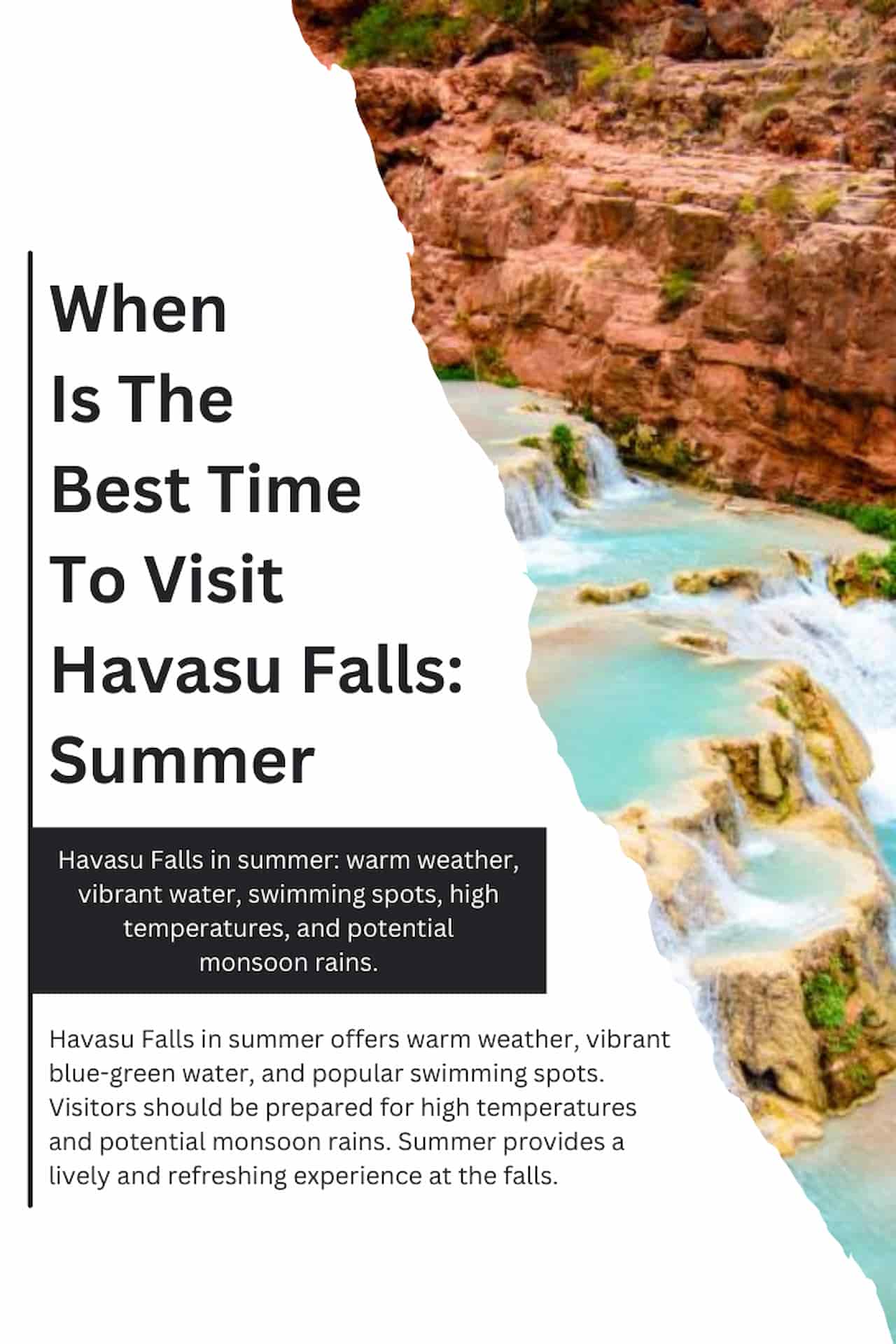 When Is The Best Time To Visit Havasu Falls Summer