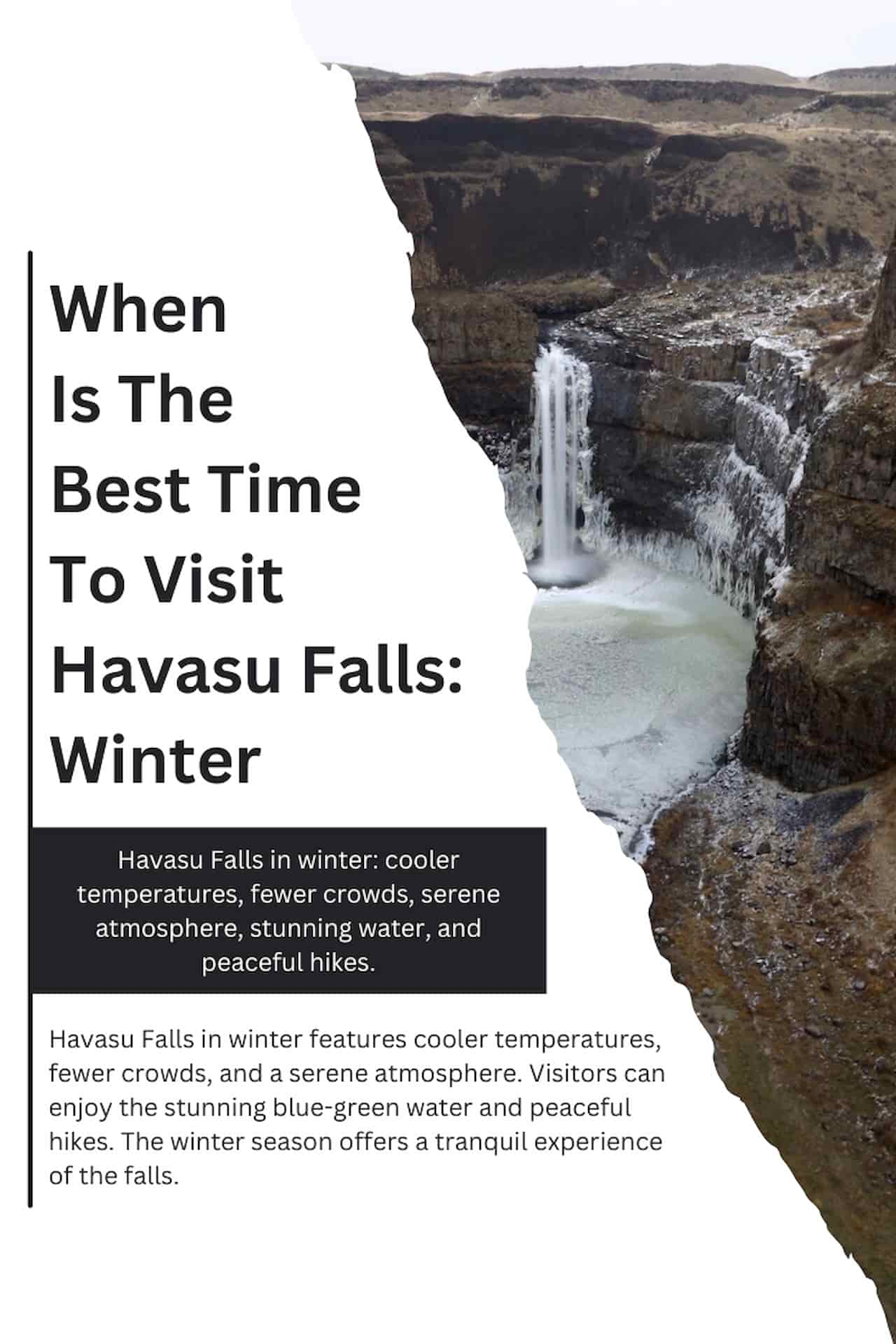 When Is The Best Time To Visit Havasu Falls Winter