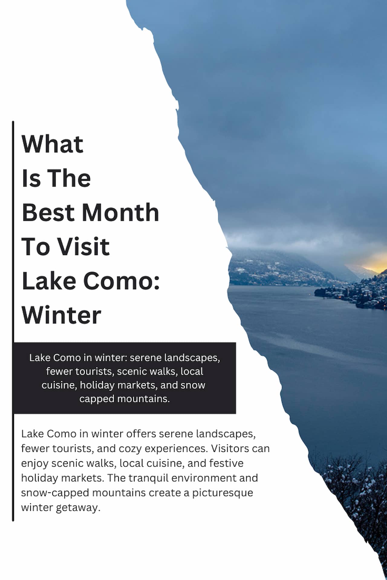 What Is The Best Month To Visit Lake Como Winter