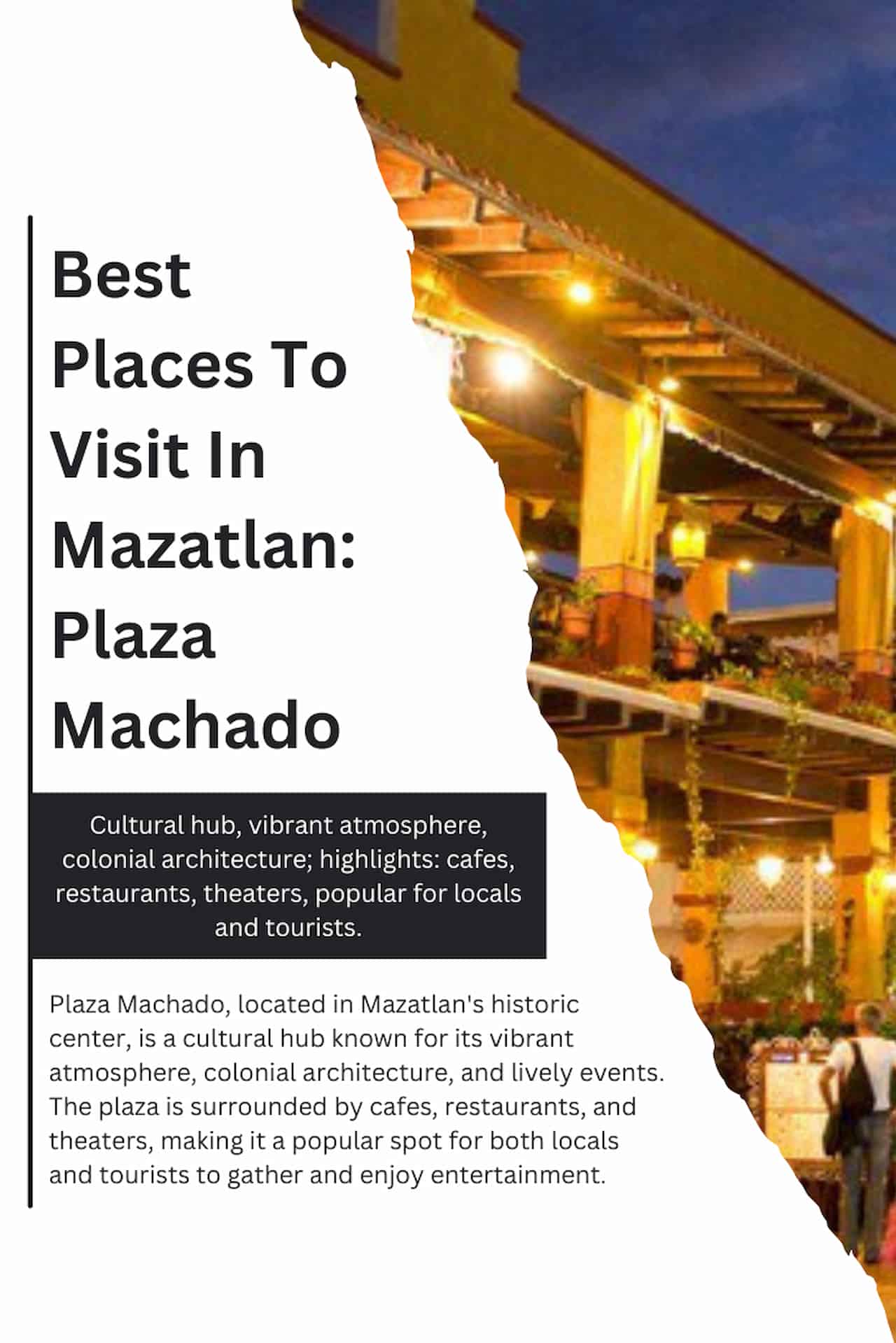 Best Places To Visit In Mazatlan Plaza Machado
