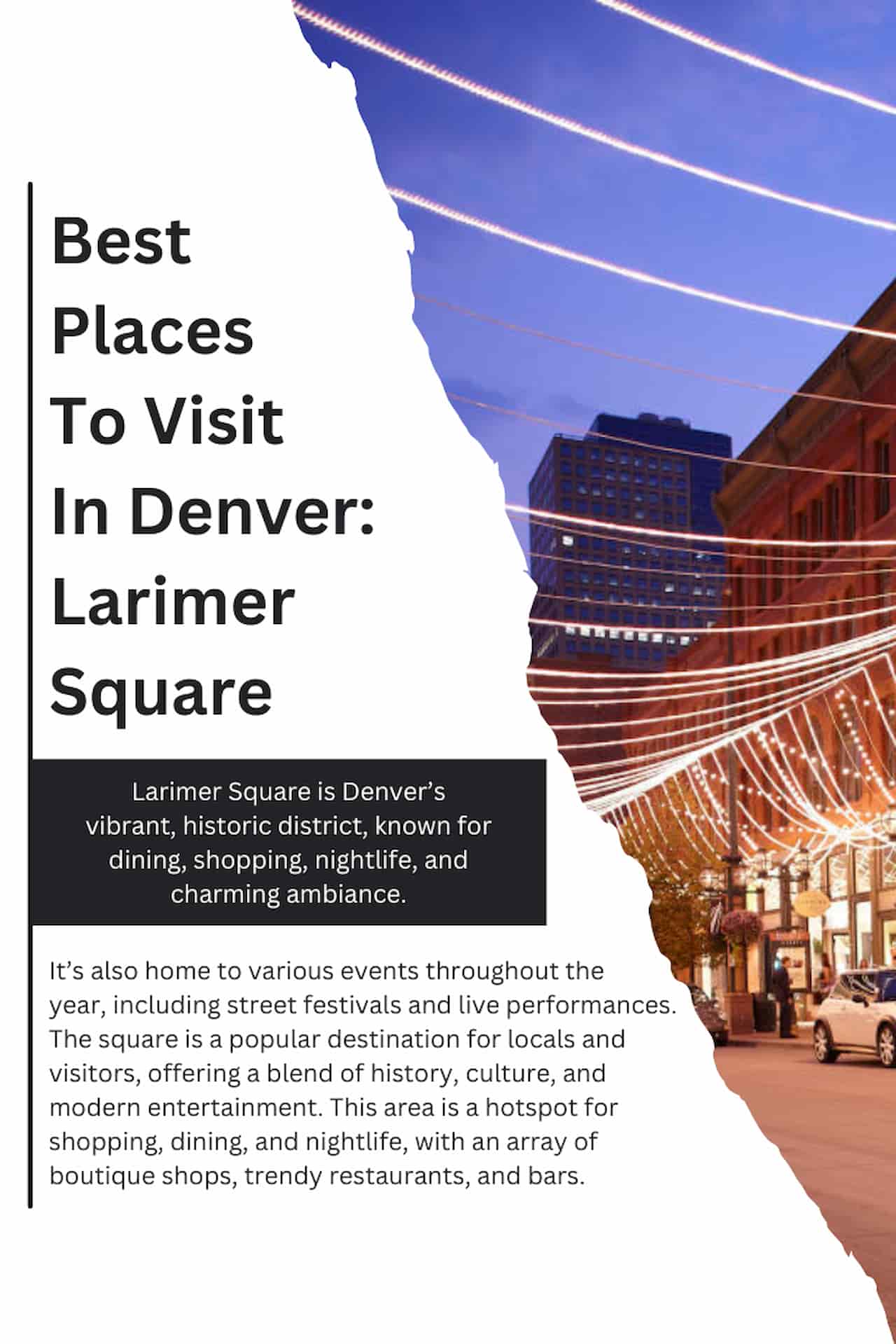 Best Places To Visit In Denver Larimer Square